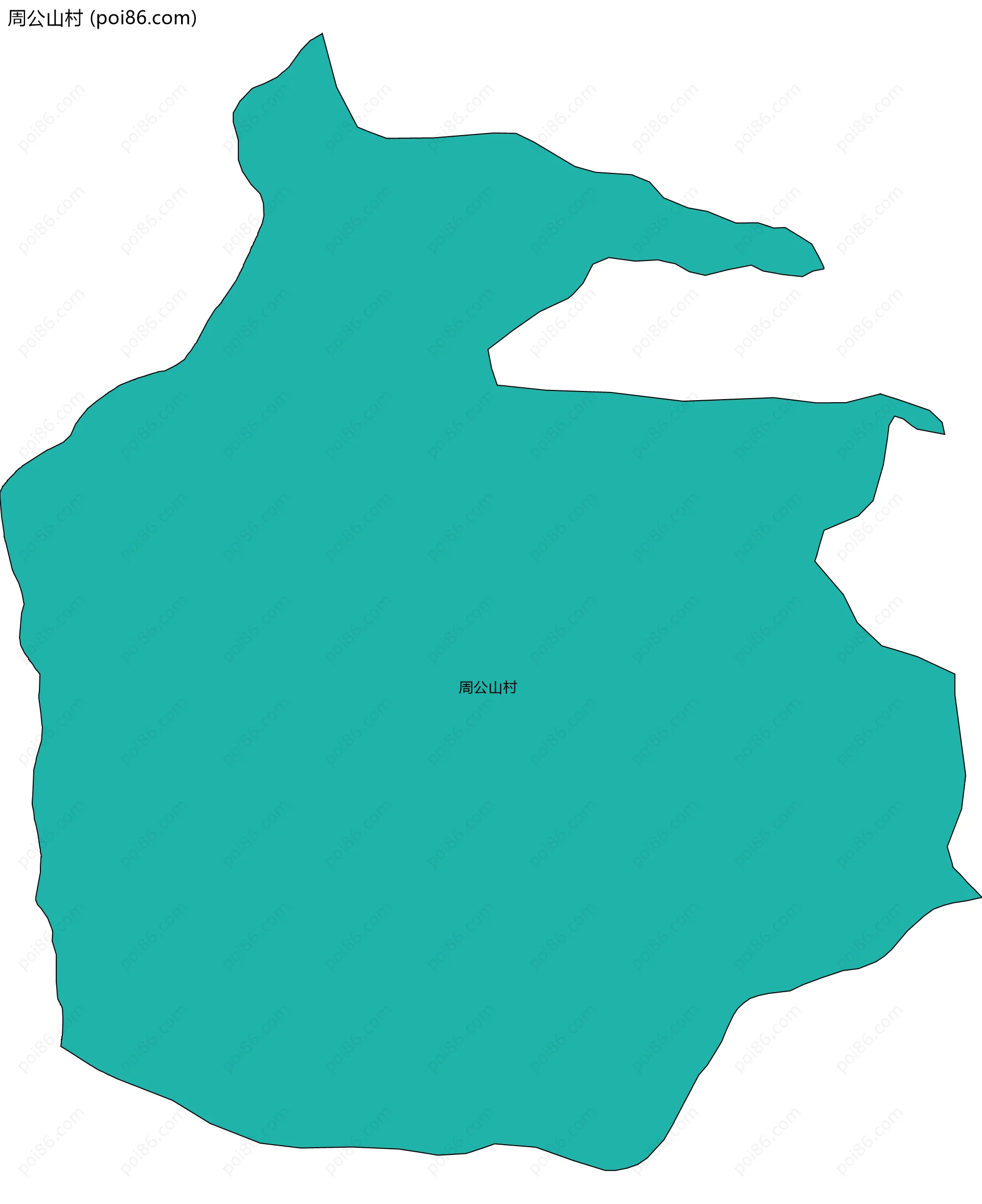 周公山村边界地图