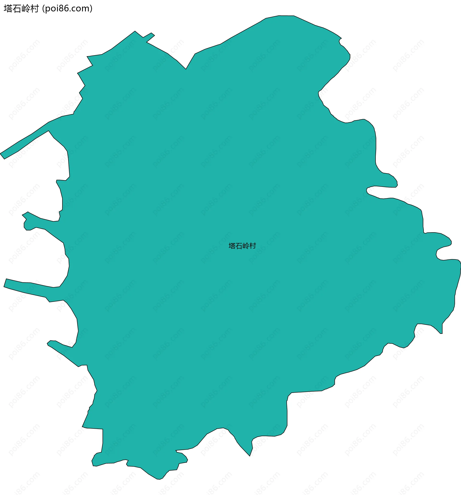 塔石岭村边界地图