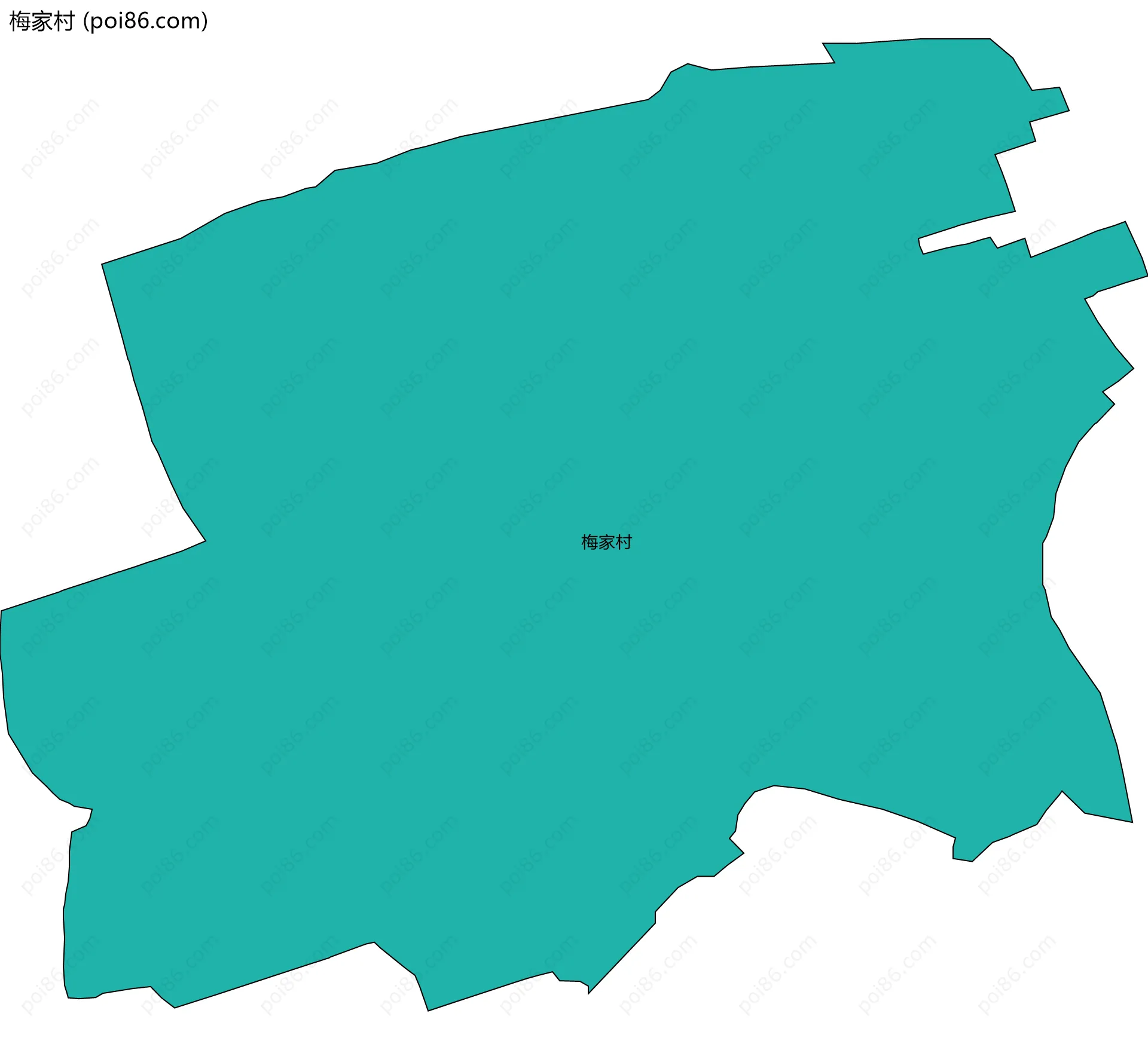 梅家村边界地图