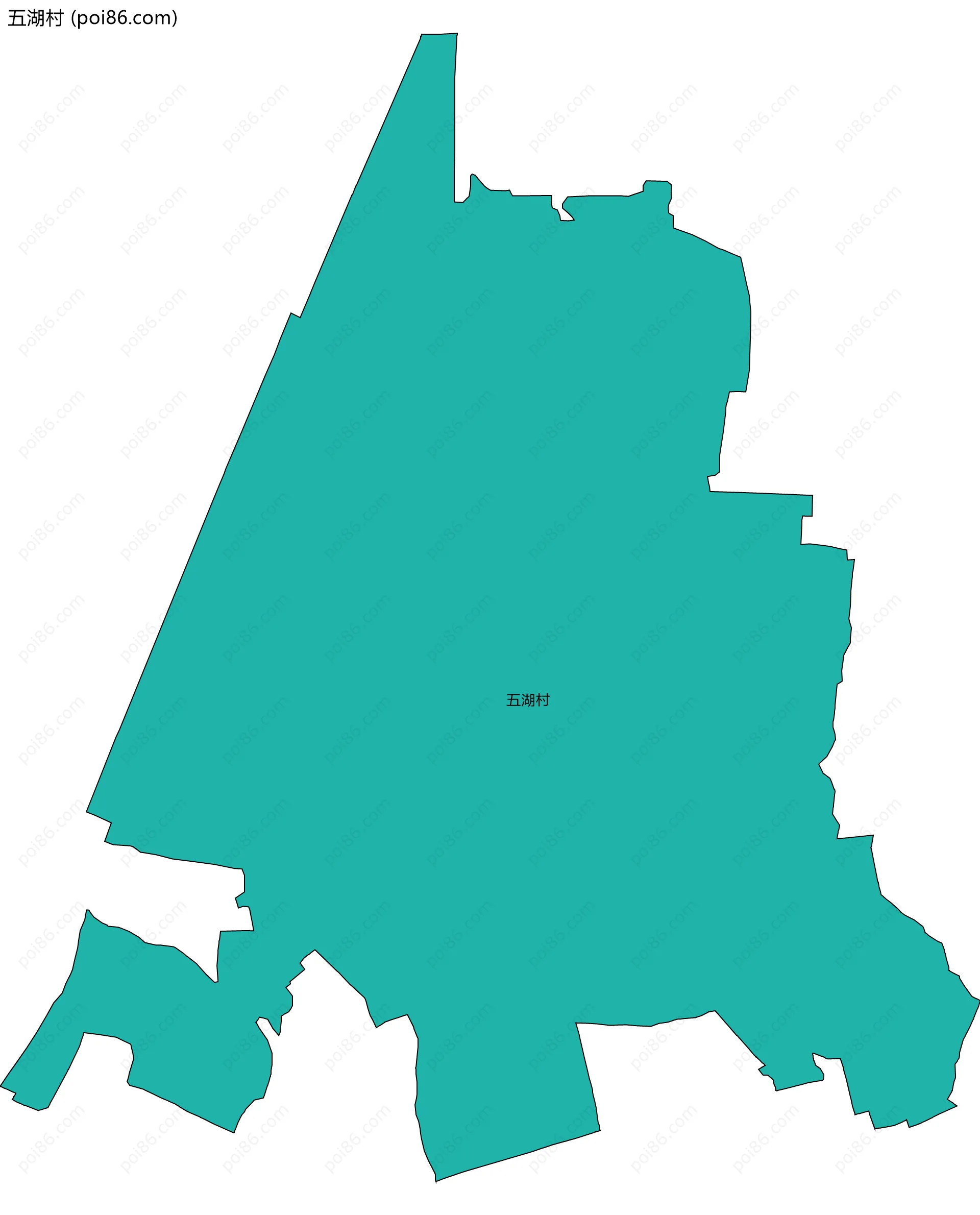五湖村边界地图
