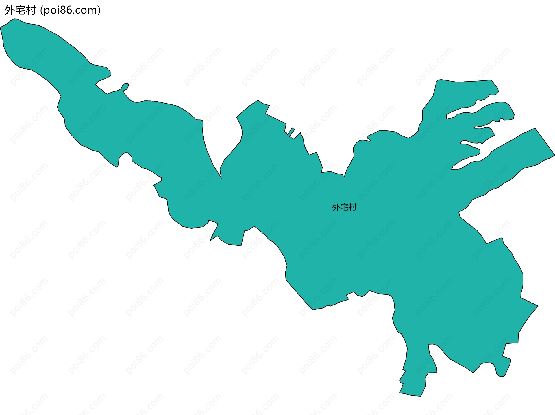外宅村边界地图