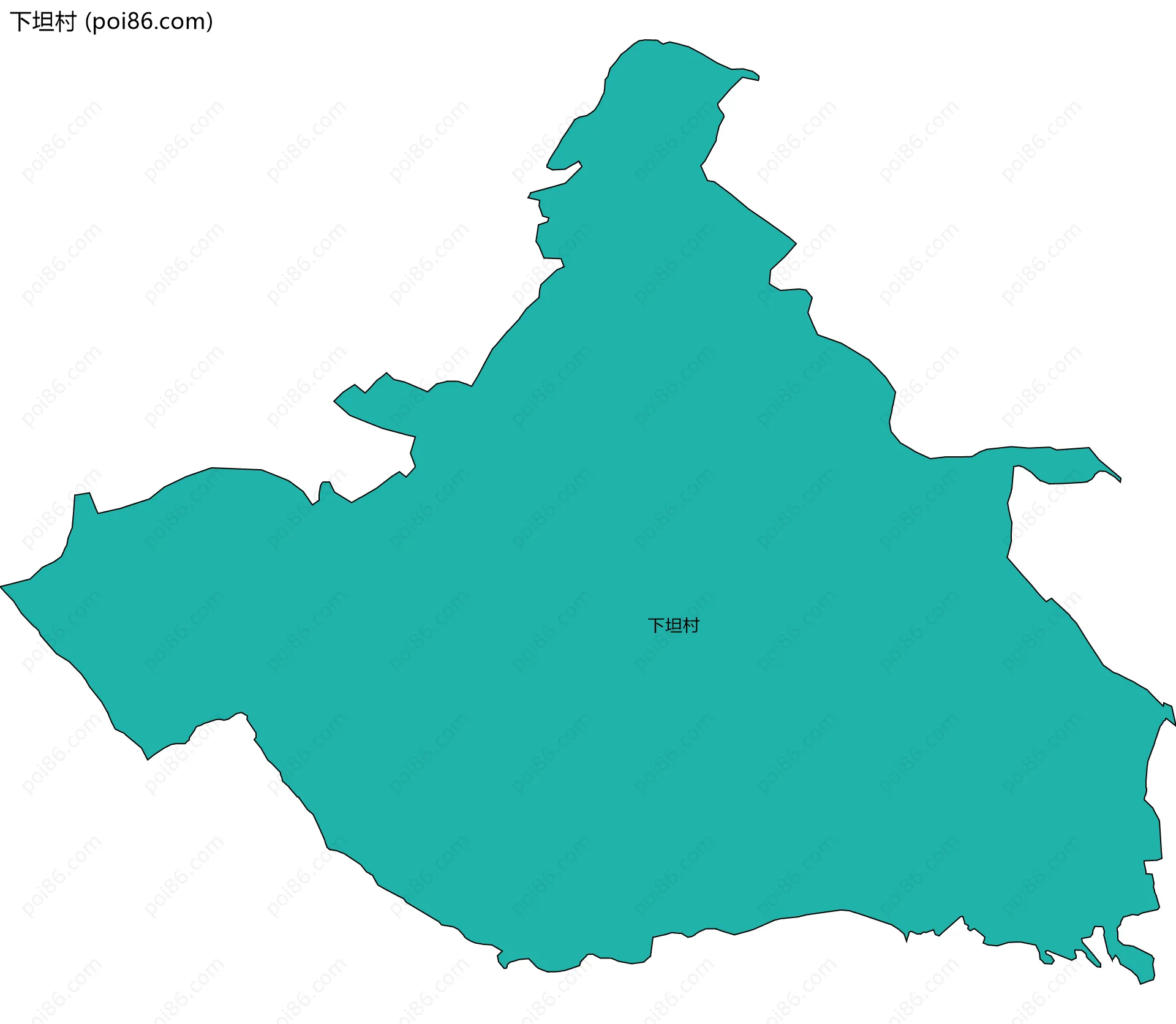 下坦村边界地图