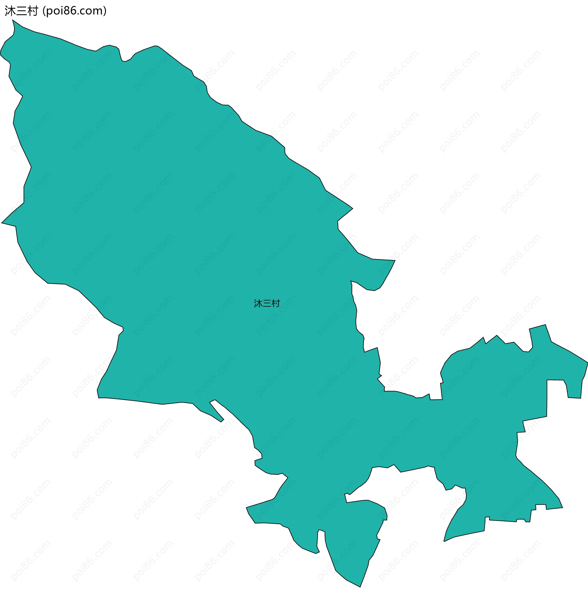 沐三村边界地图