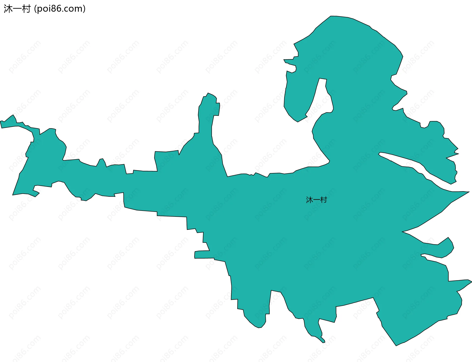沐一村边界地图