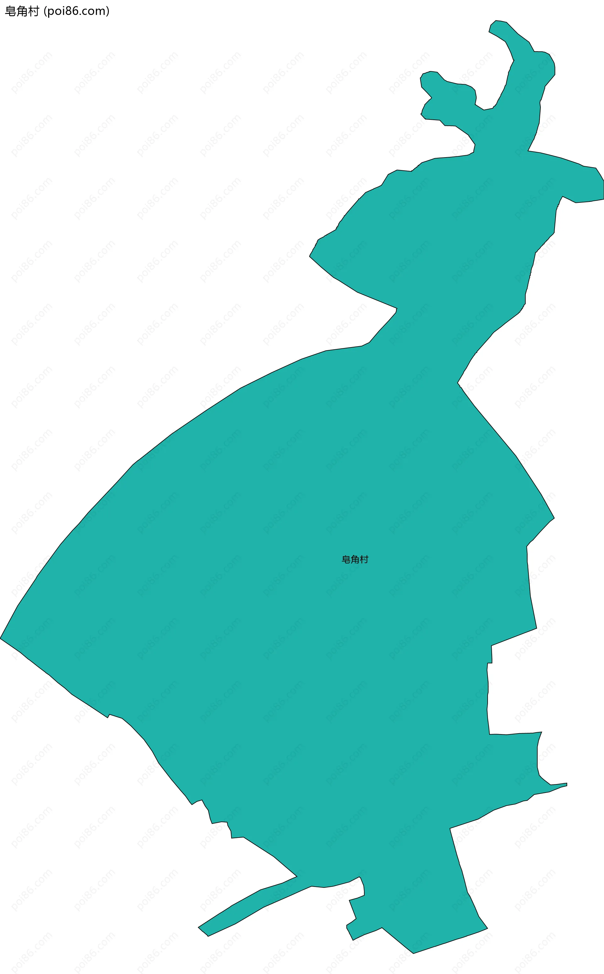 皂角村边界地图