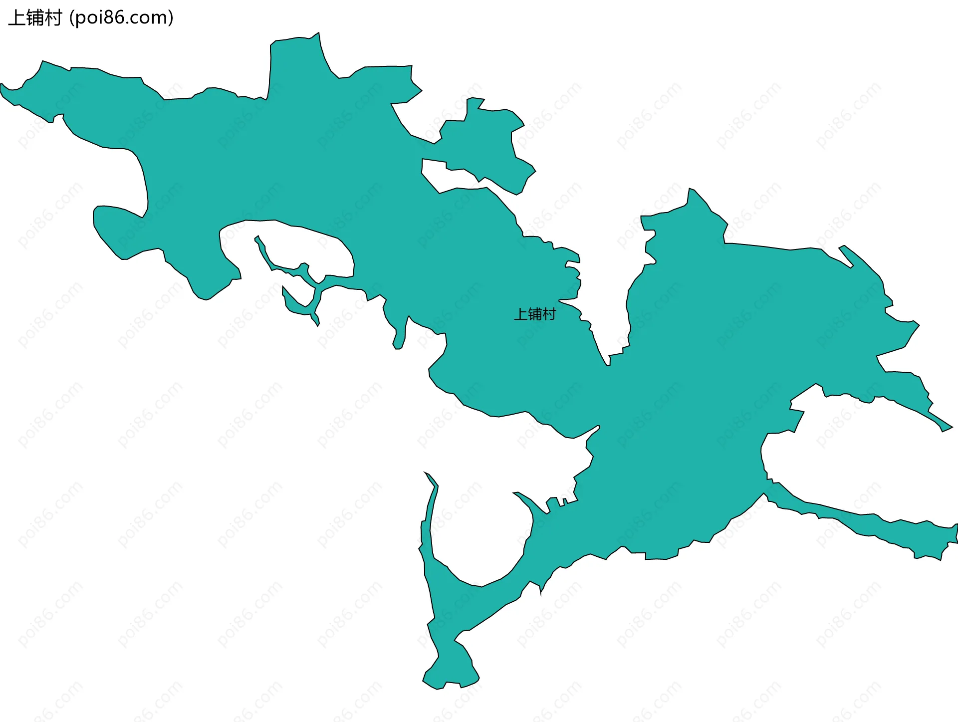 上铺村边界地图