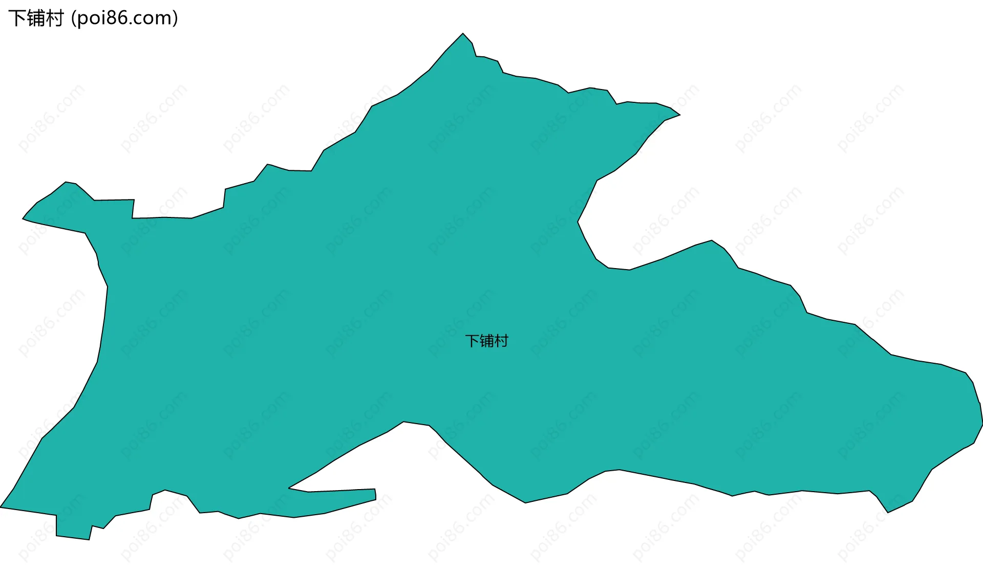 下铺村边界地图