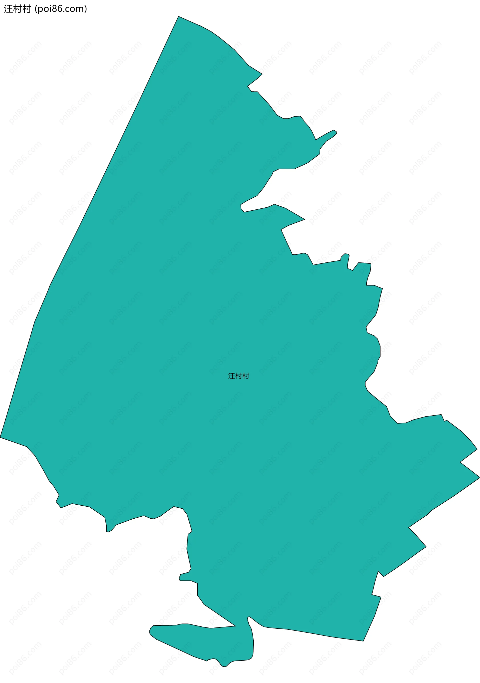 汪村村边界地图