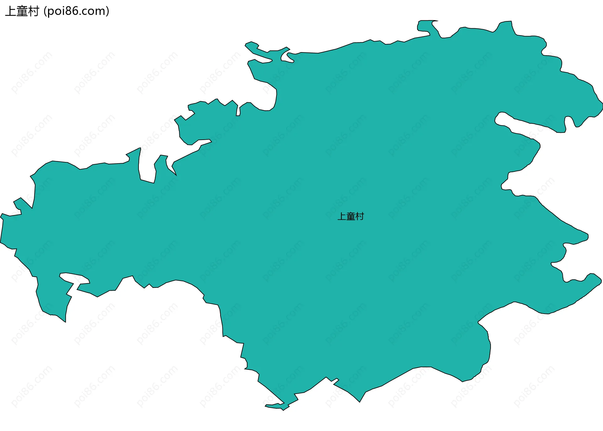 上童村边界地图