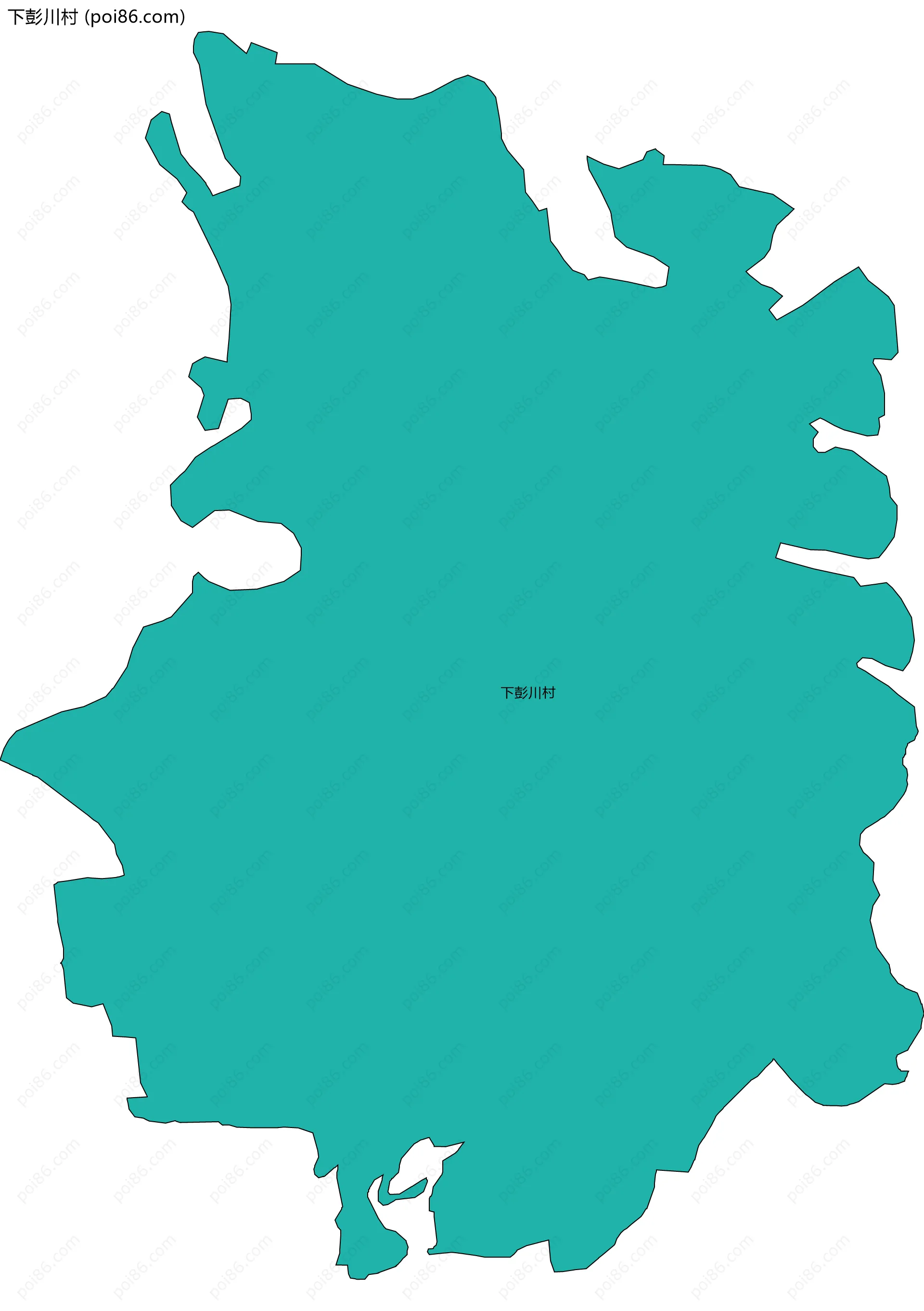 下彭川村边界地图