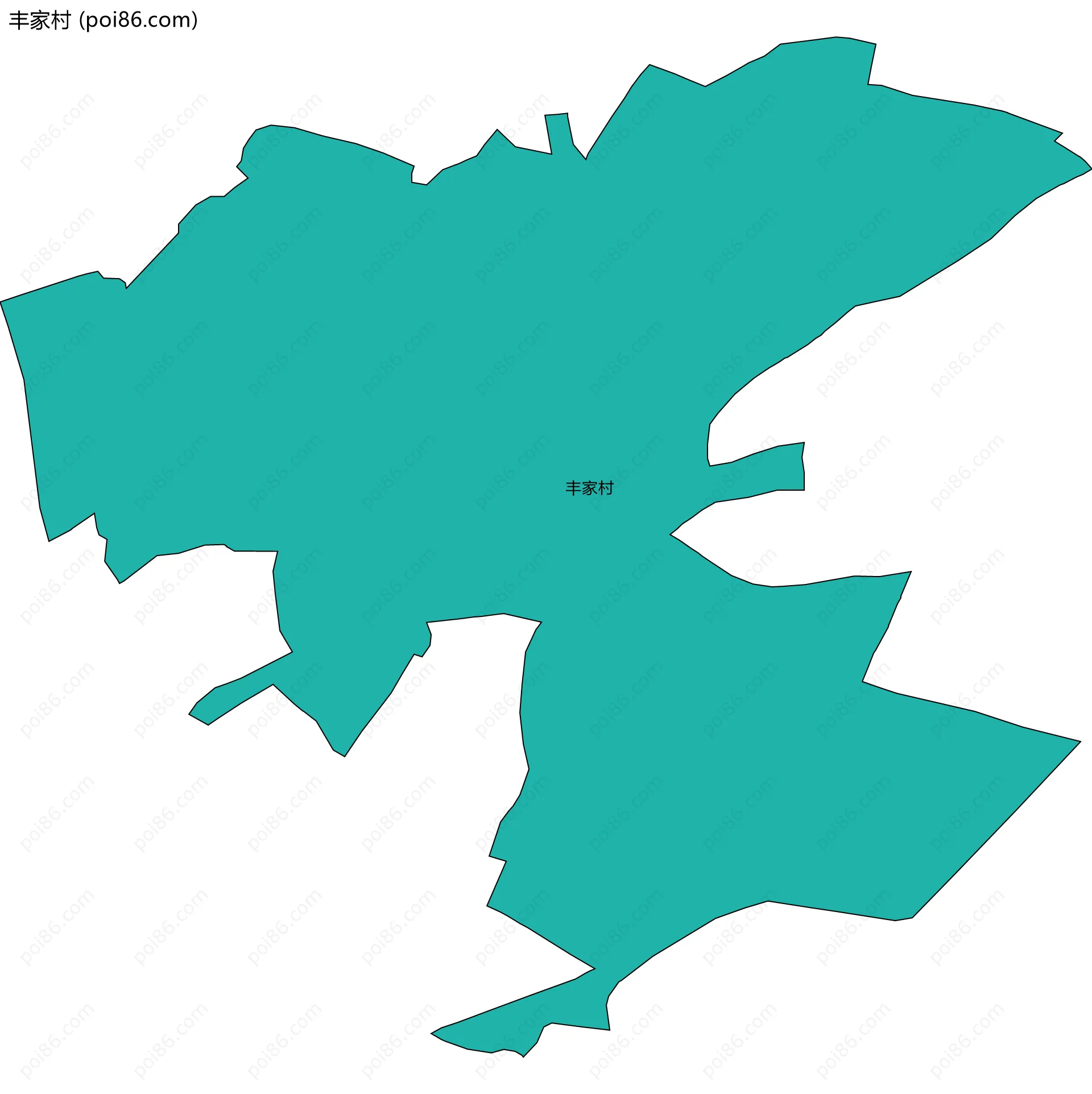 丰家村边界地图