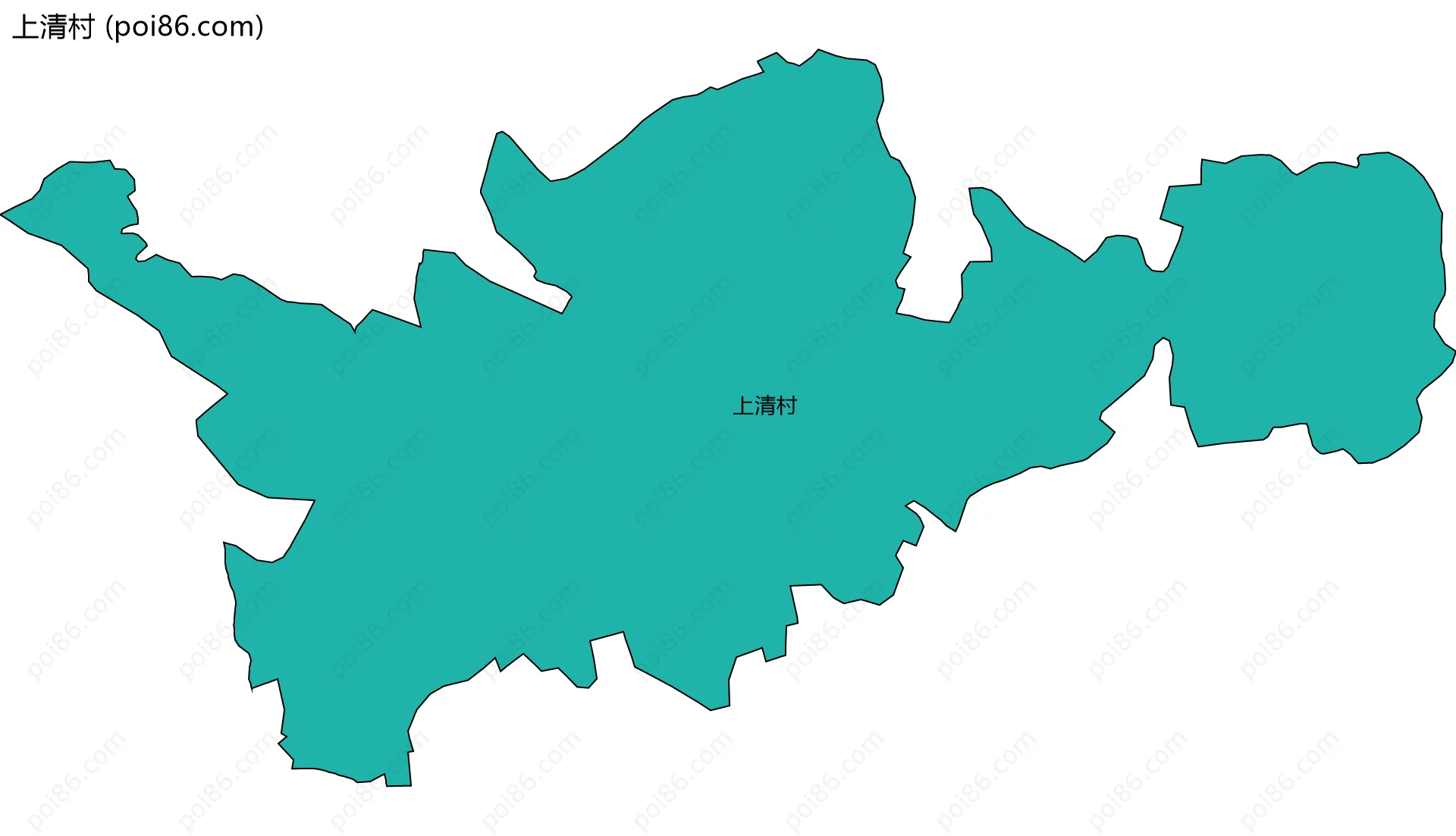 上清村边界地图