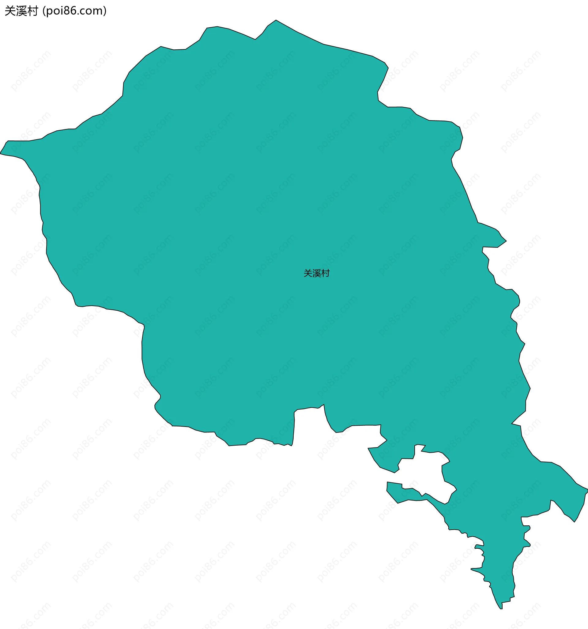 关溪村边界地图