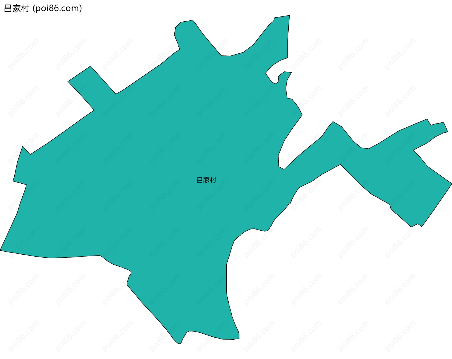 吕家村边界地图