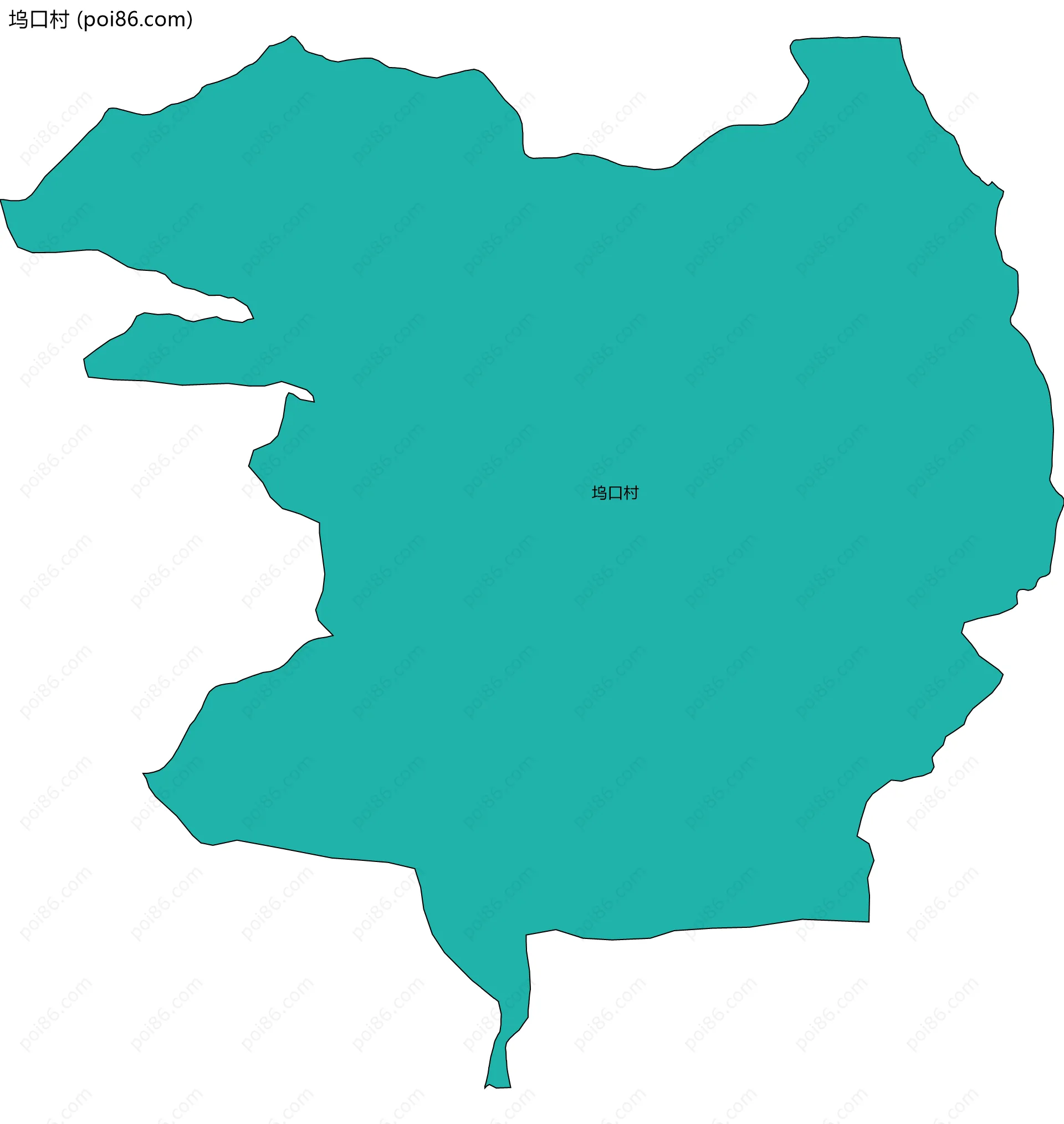 坞口村边界地图