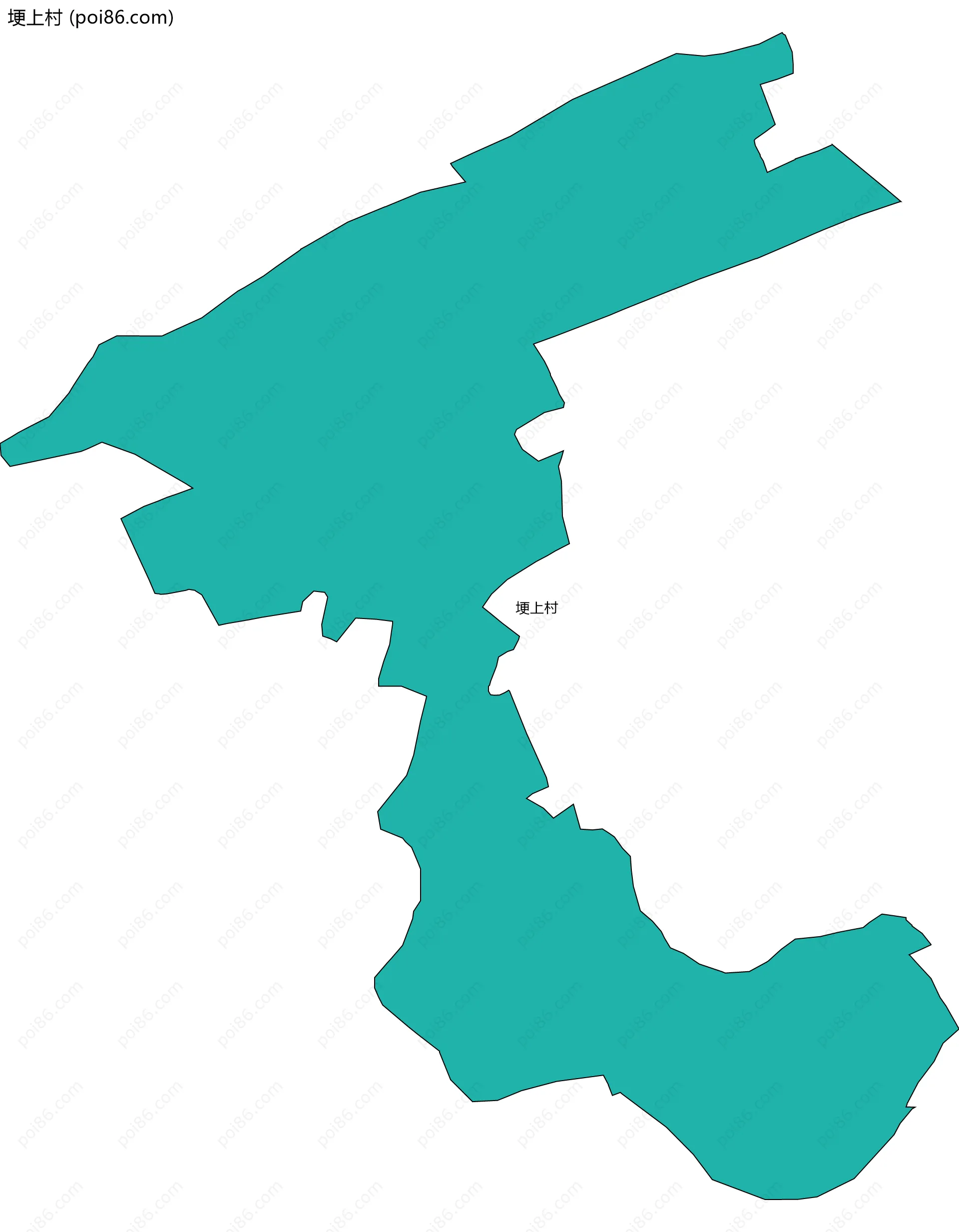 埂上村边界地图