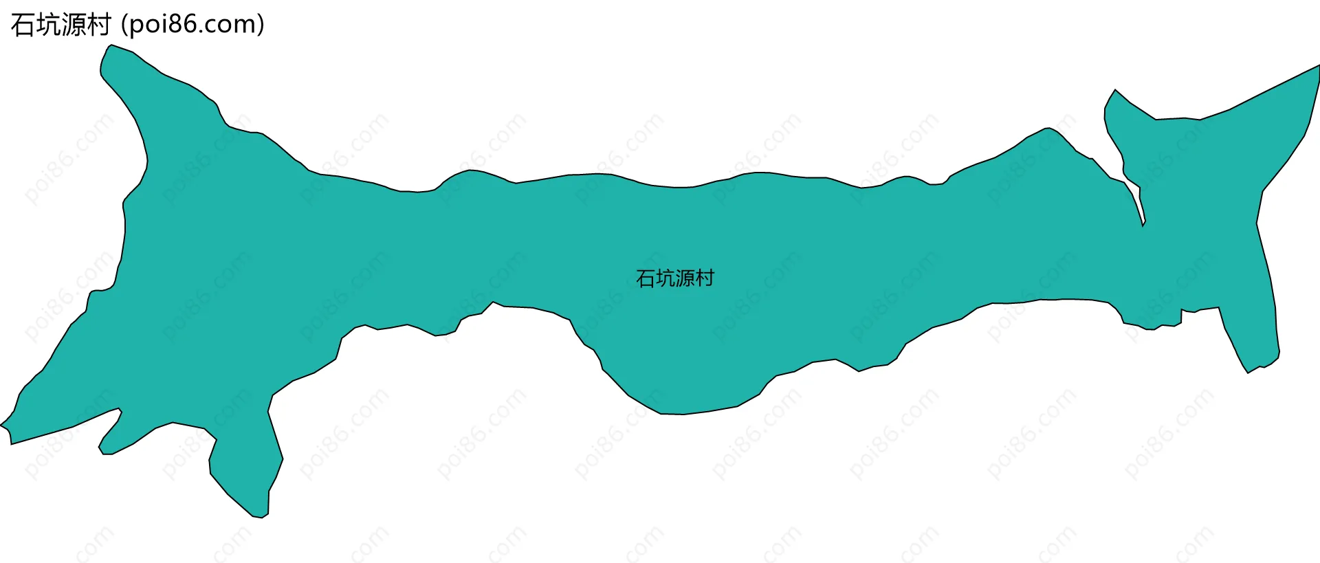 石坑源村边界地图