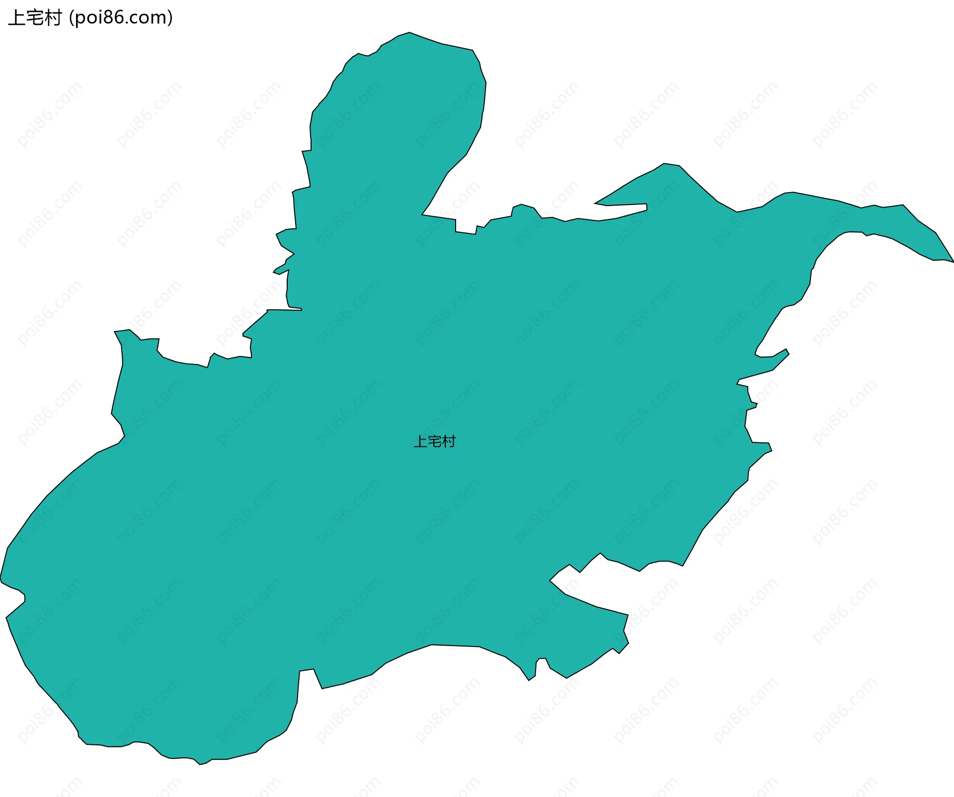 上宅村边界地图