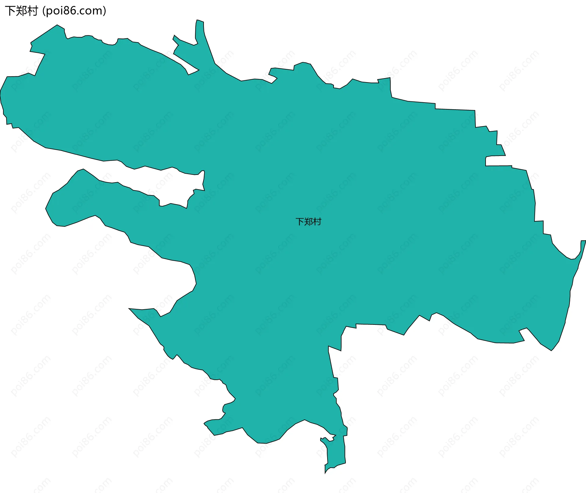 下郑村边界地图