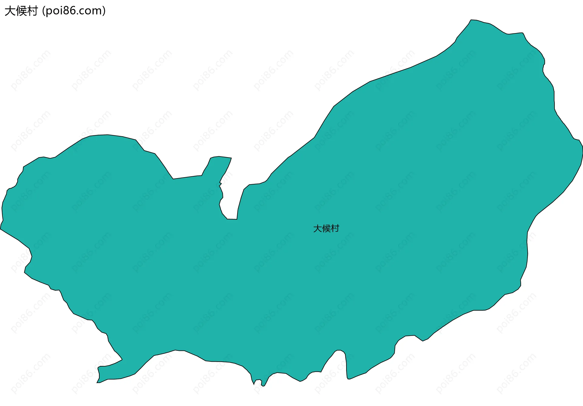 大候村边界地图