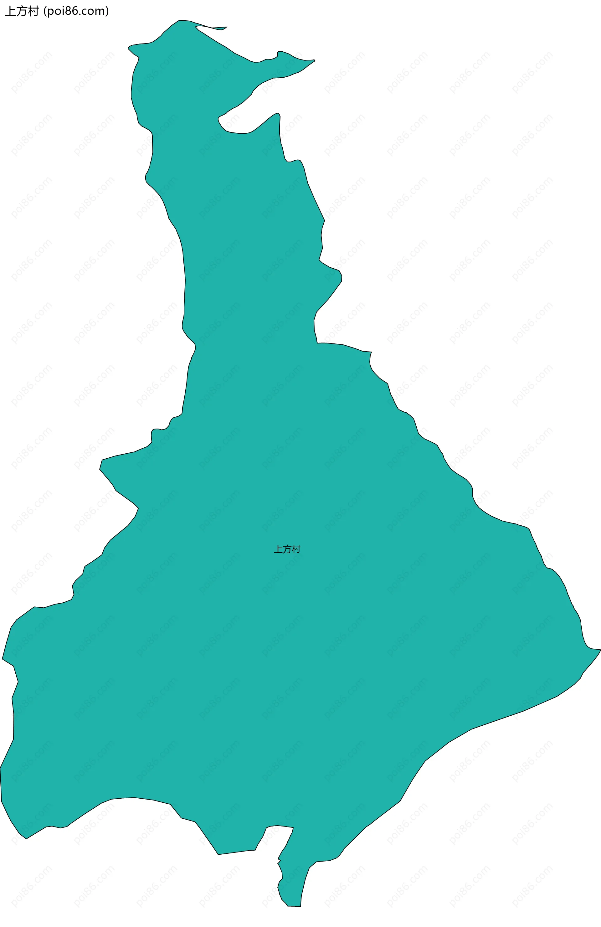 上方村边界地图