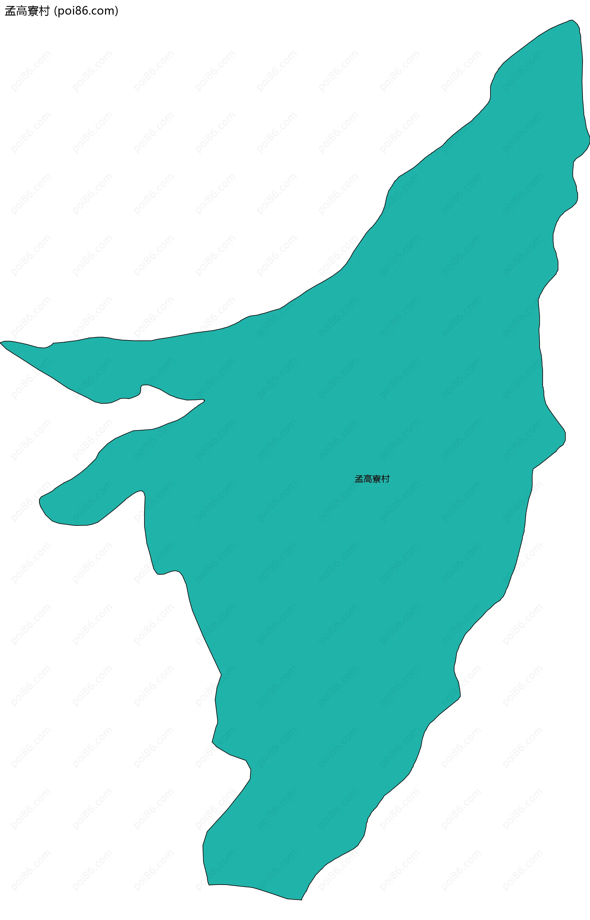 孟高寮村边界地图