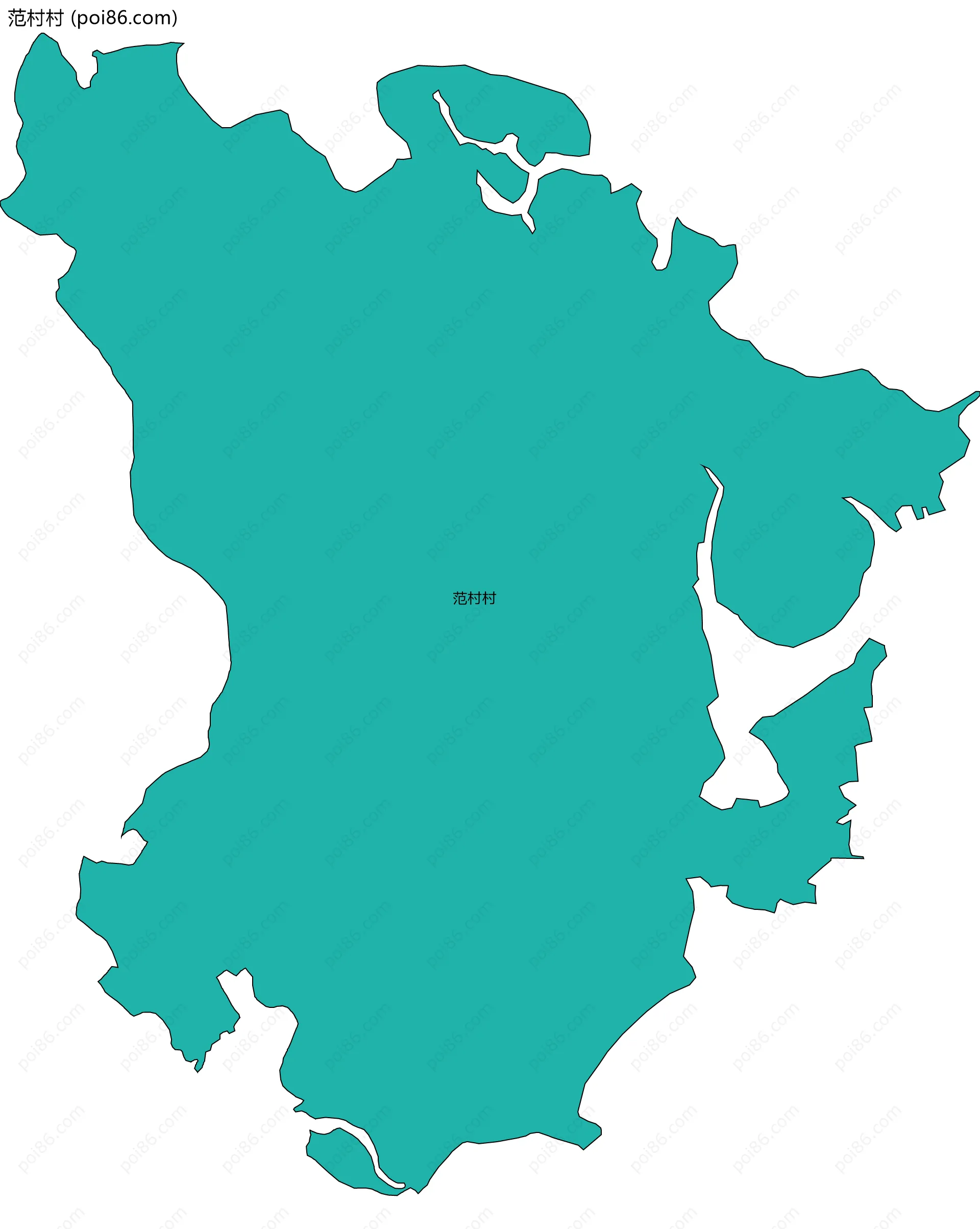 范村村边界地图