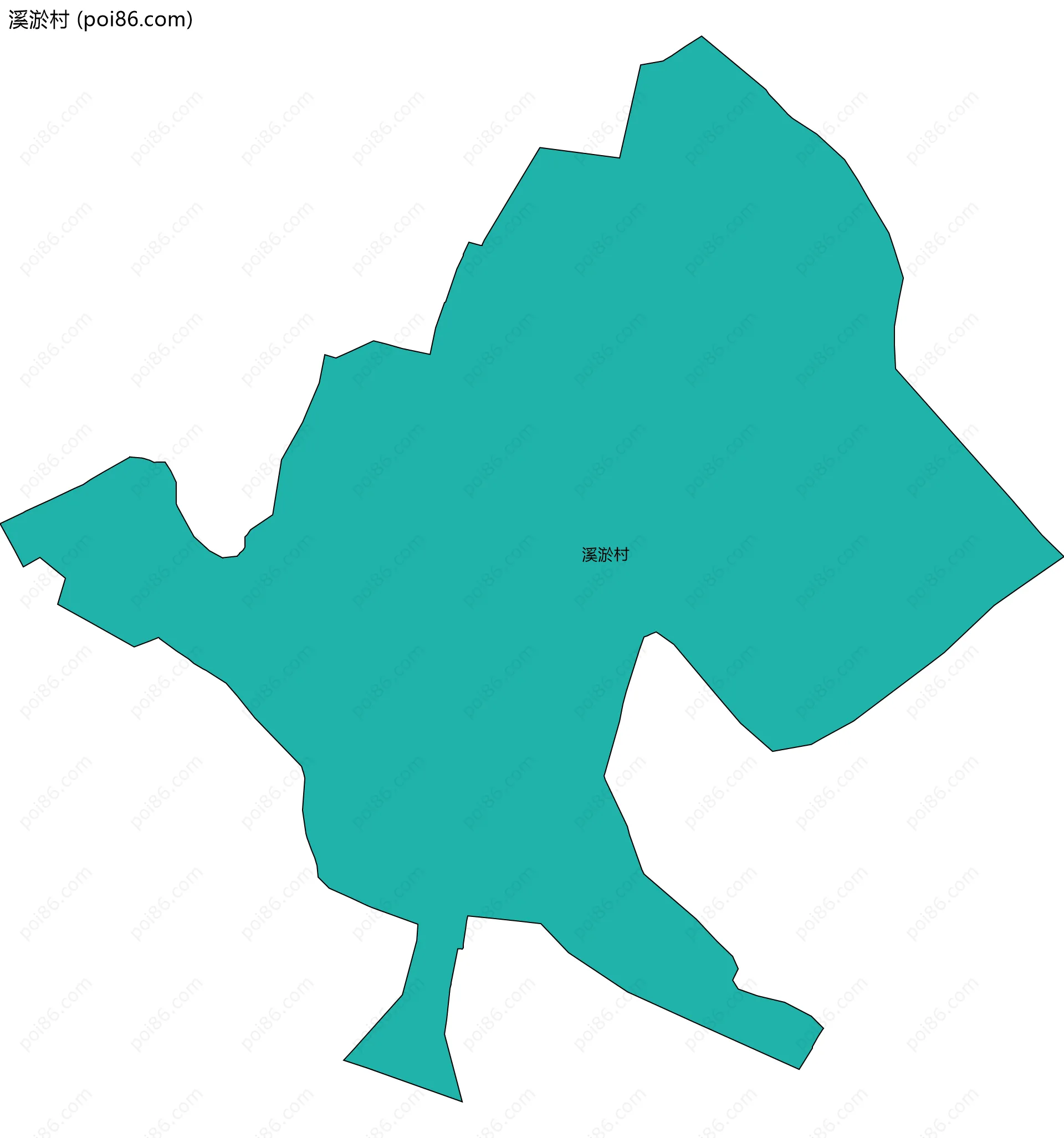 溪淤村边界地图