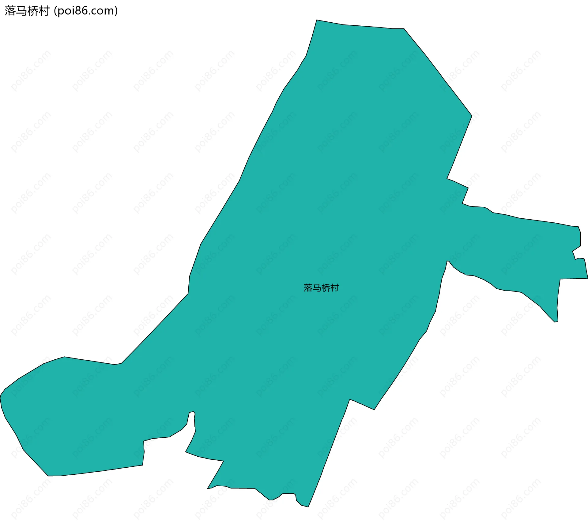 落马桥村边界地图