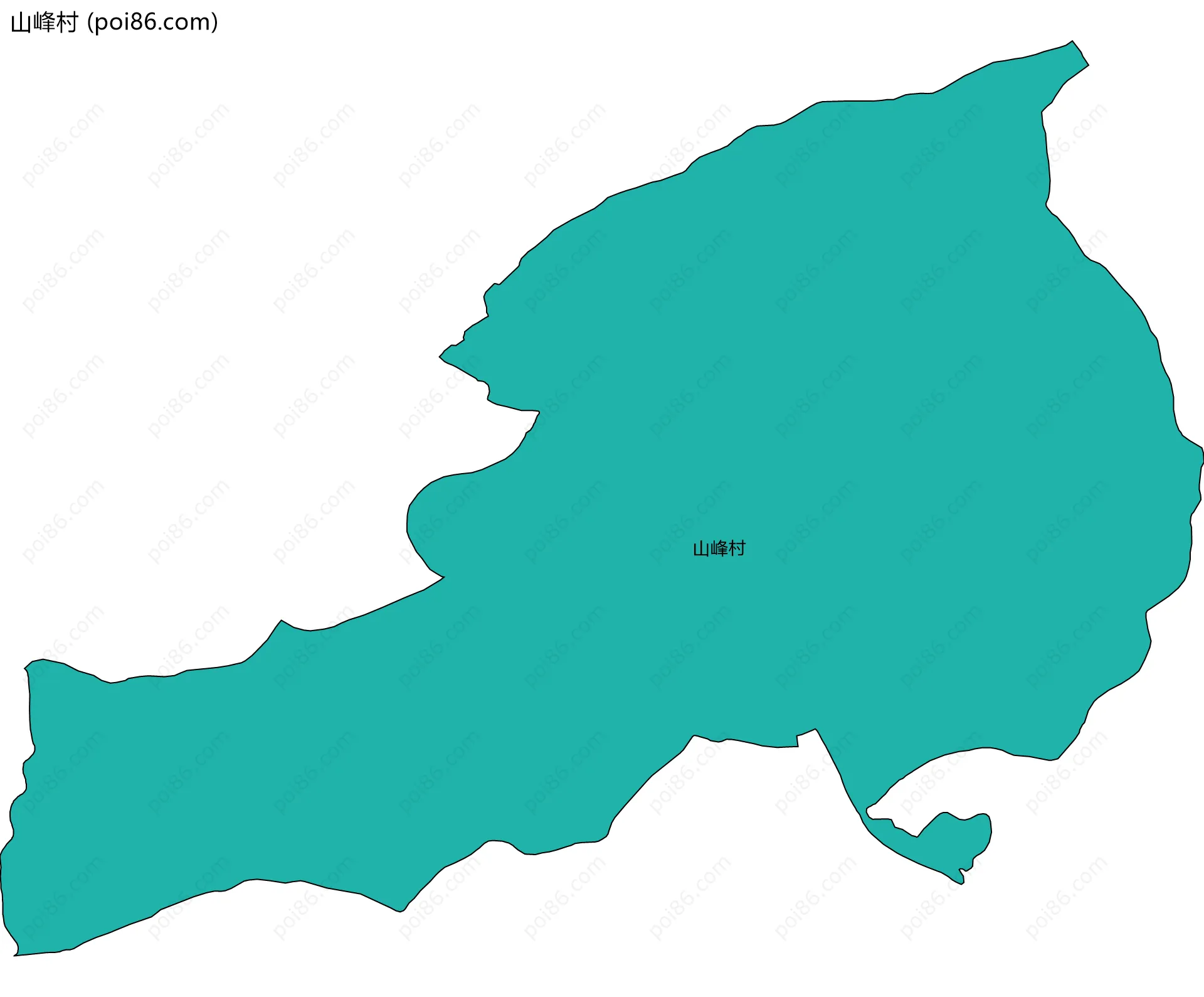 山峰村边界地图