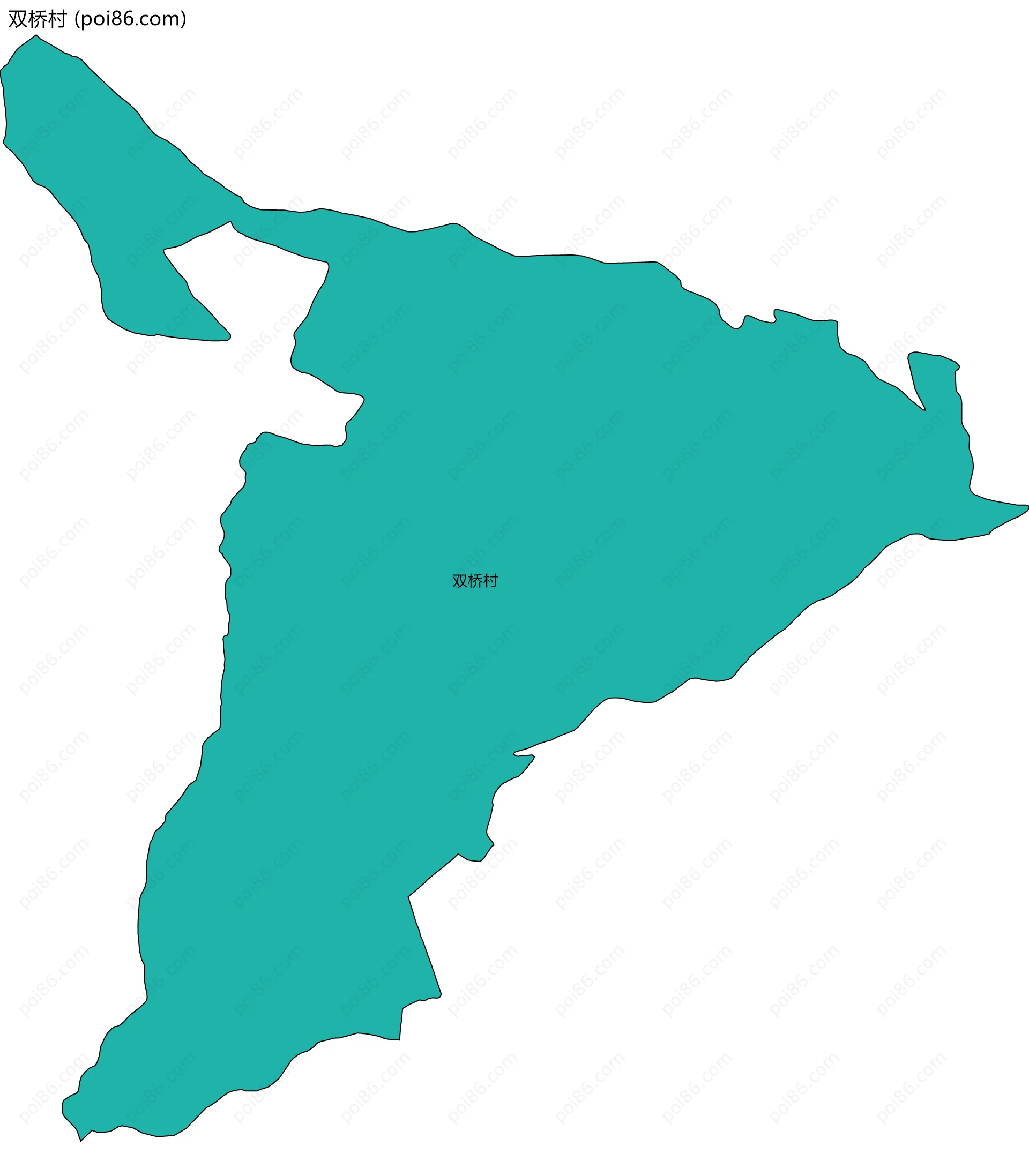 双桥村边界地图