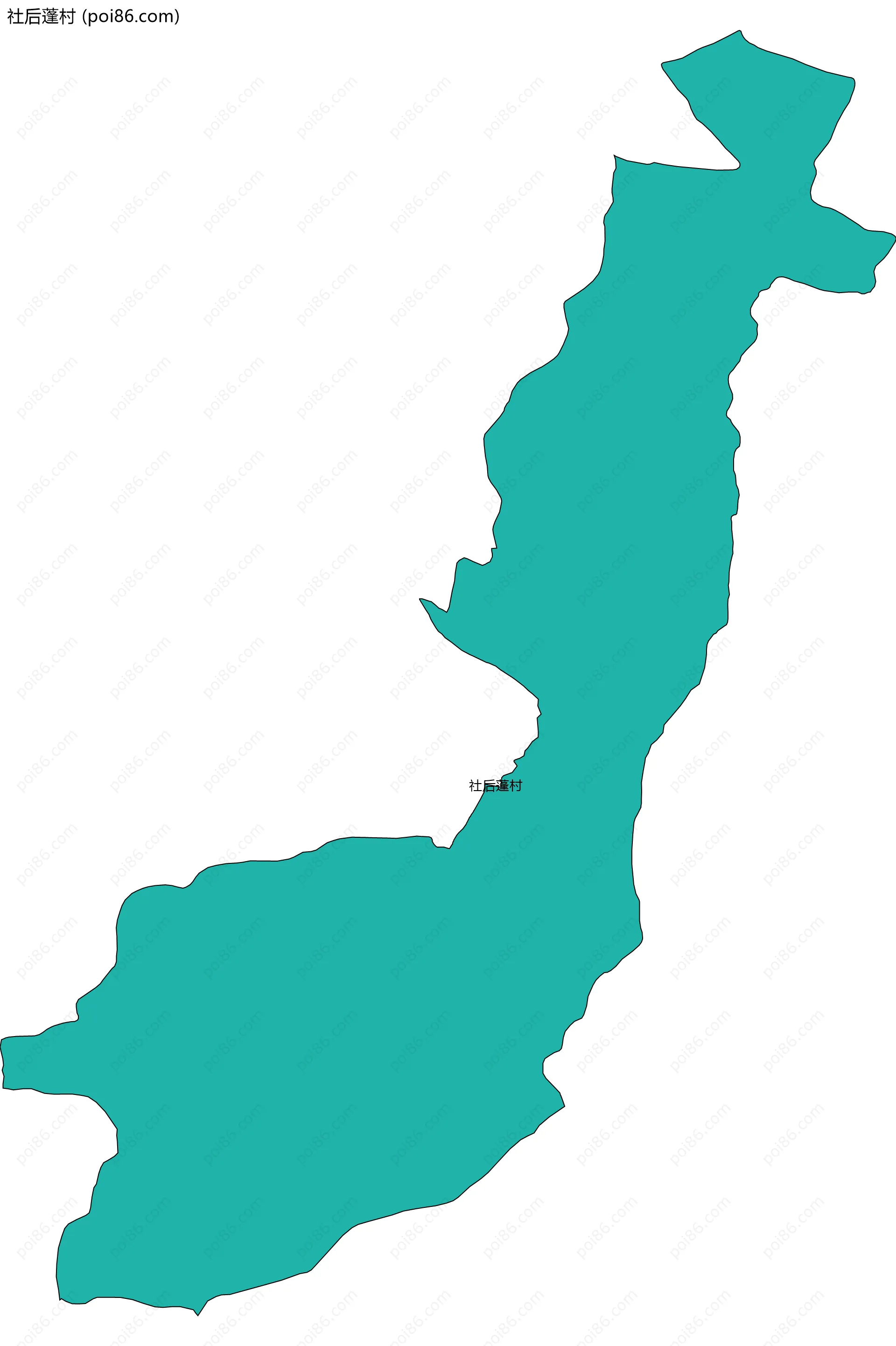 社后蓬村边界地图