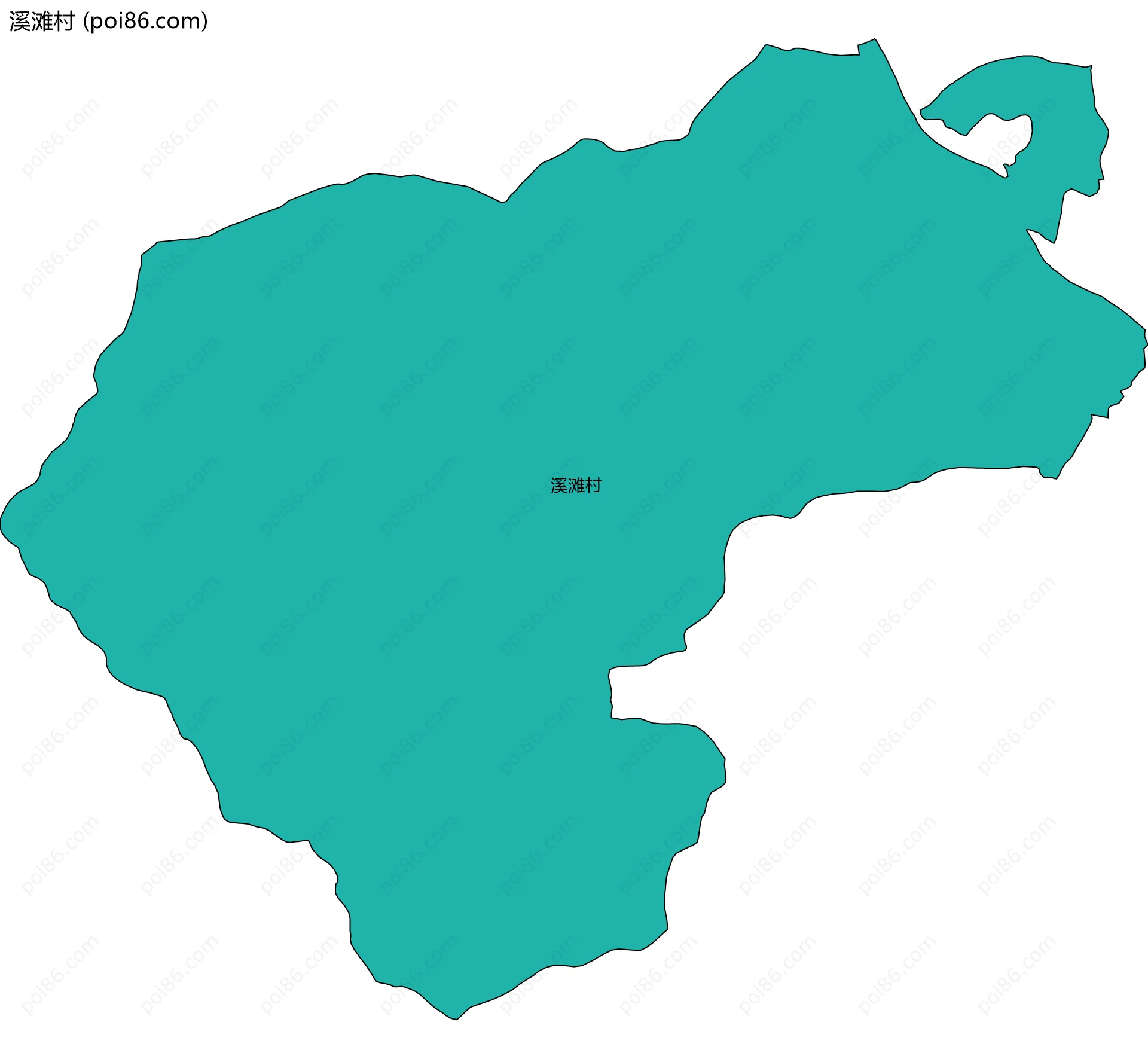 溪滩村边界地图