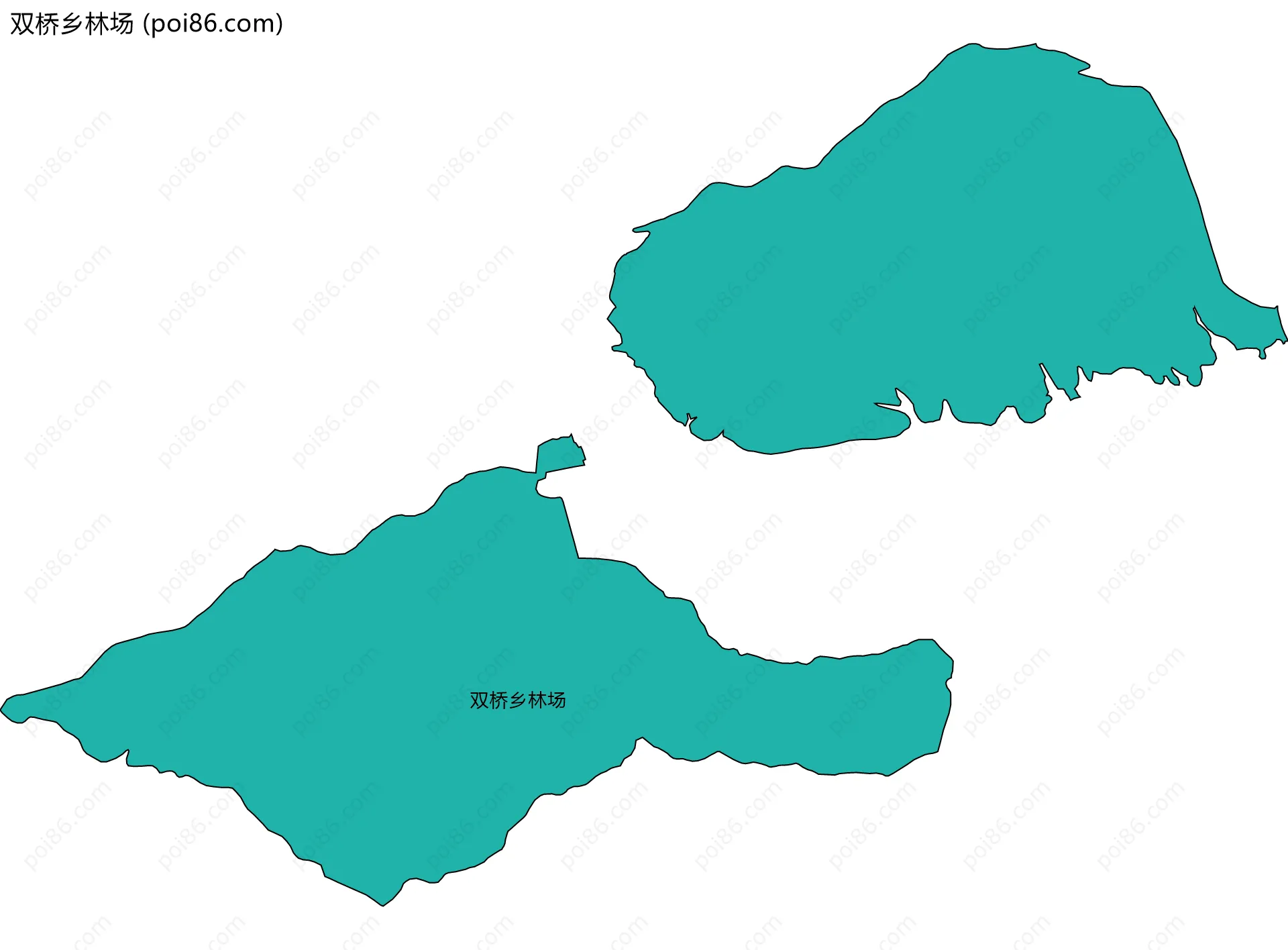 双桥乡林场边界地图
