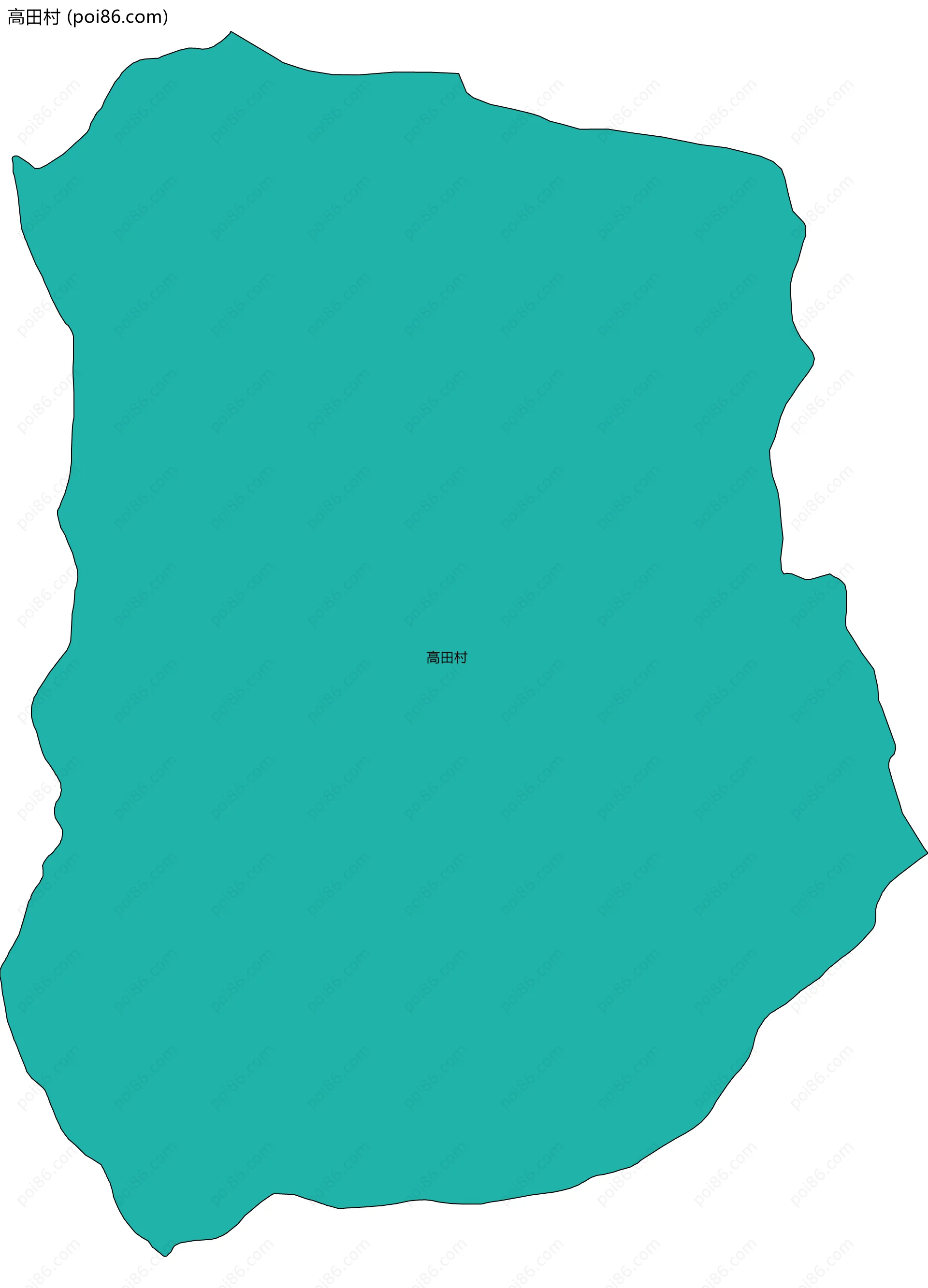 高田村边界地图