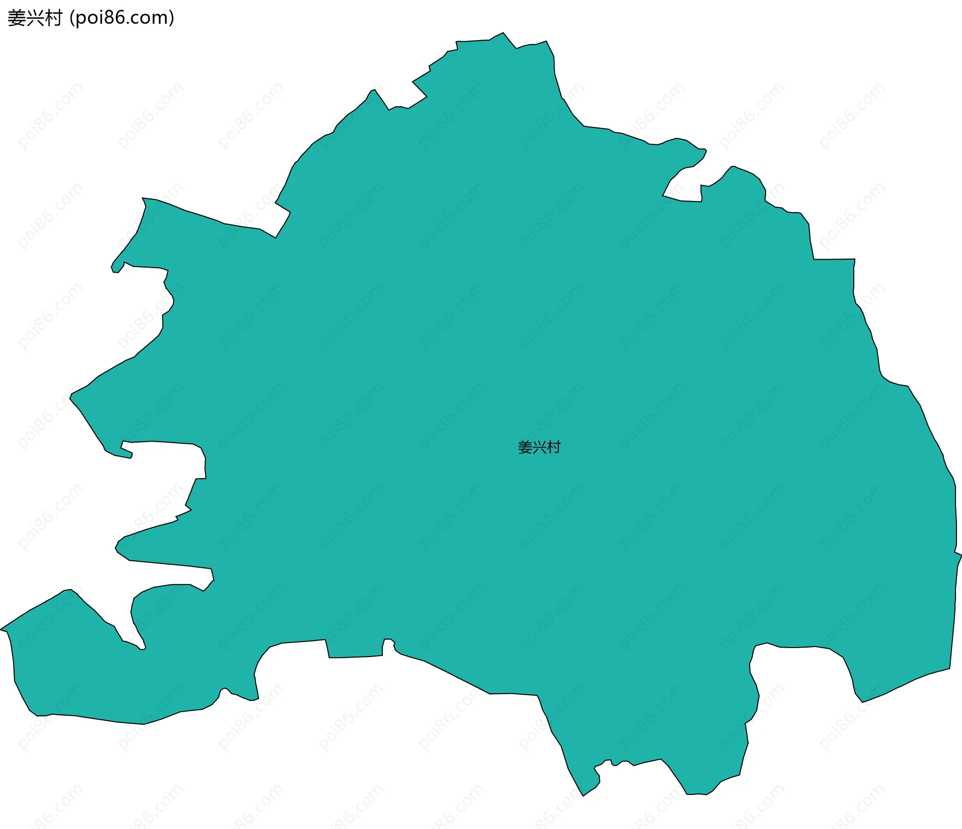 姜兴村边界地图