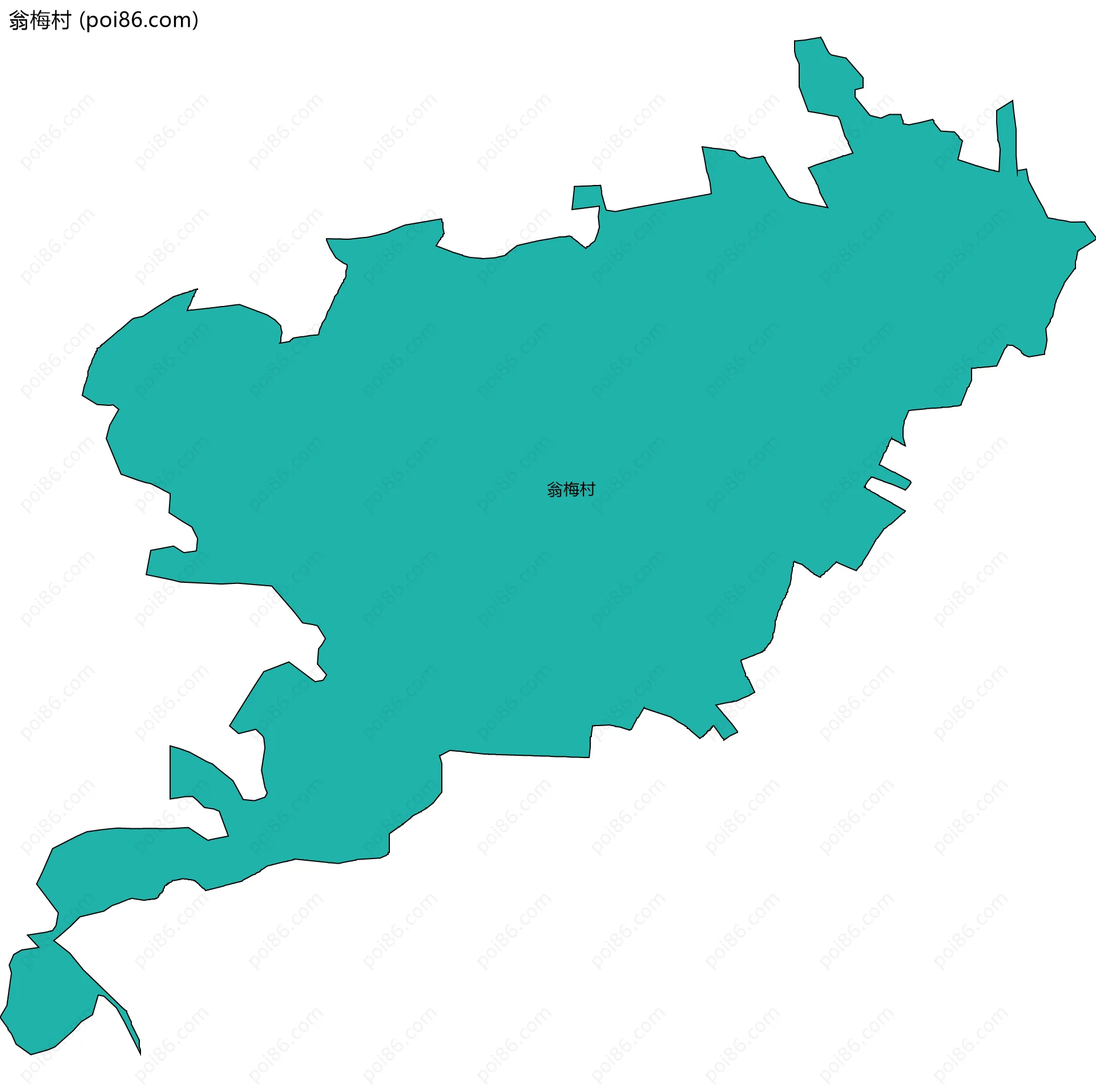 翁梅村边界地图