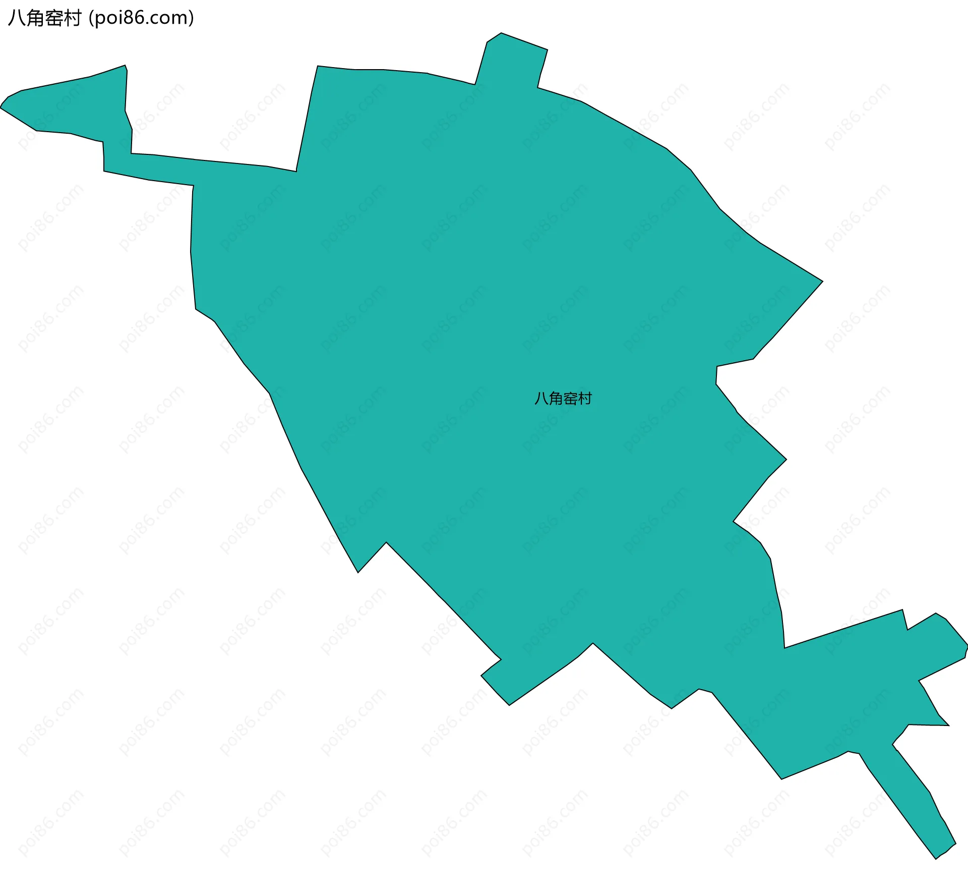 八角窑村边界地图