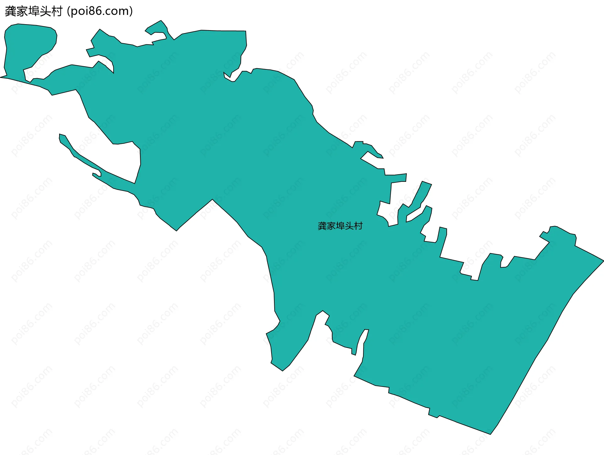 龚家埠头村边界地图