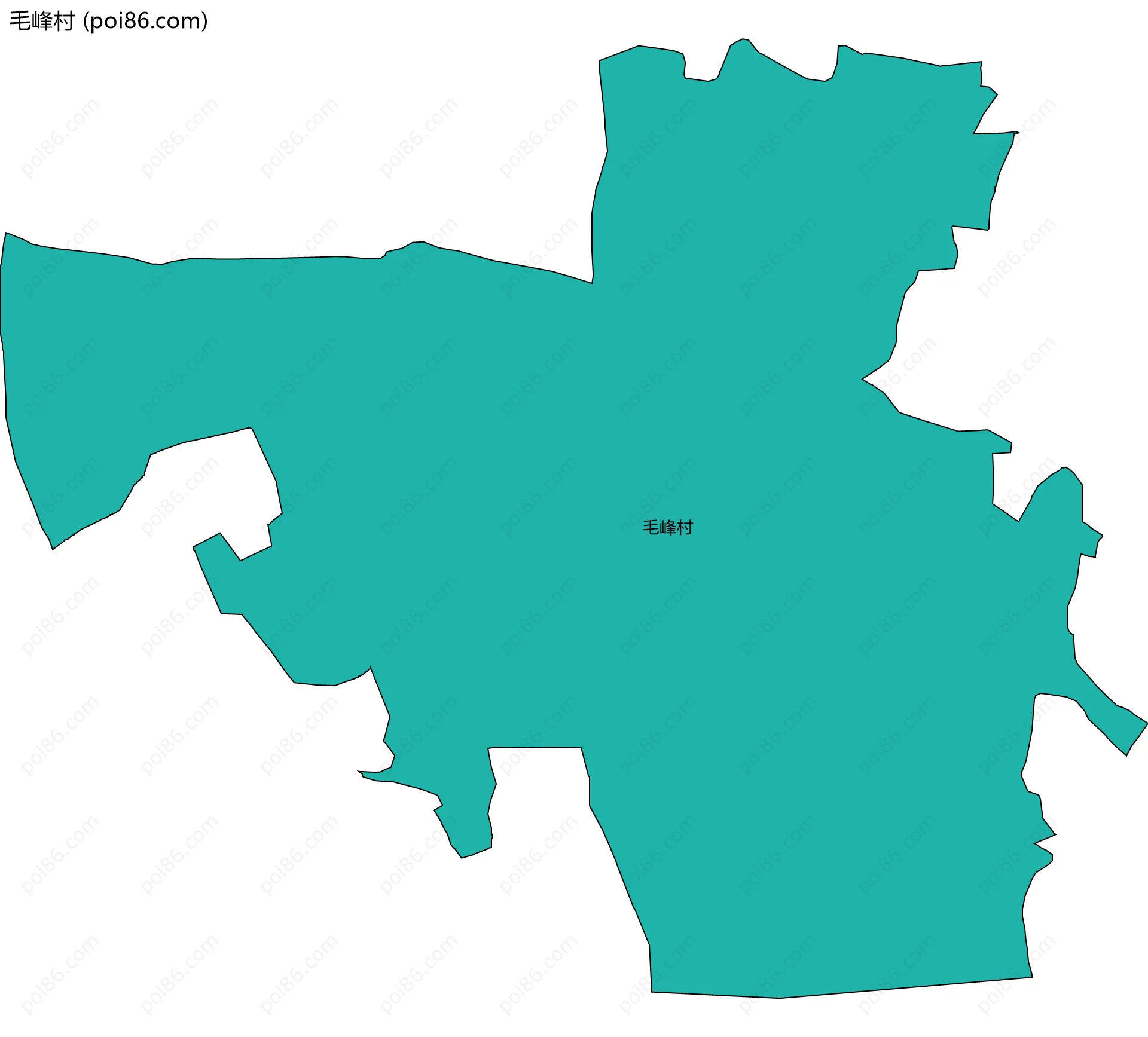 毛峰村边界地图