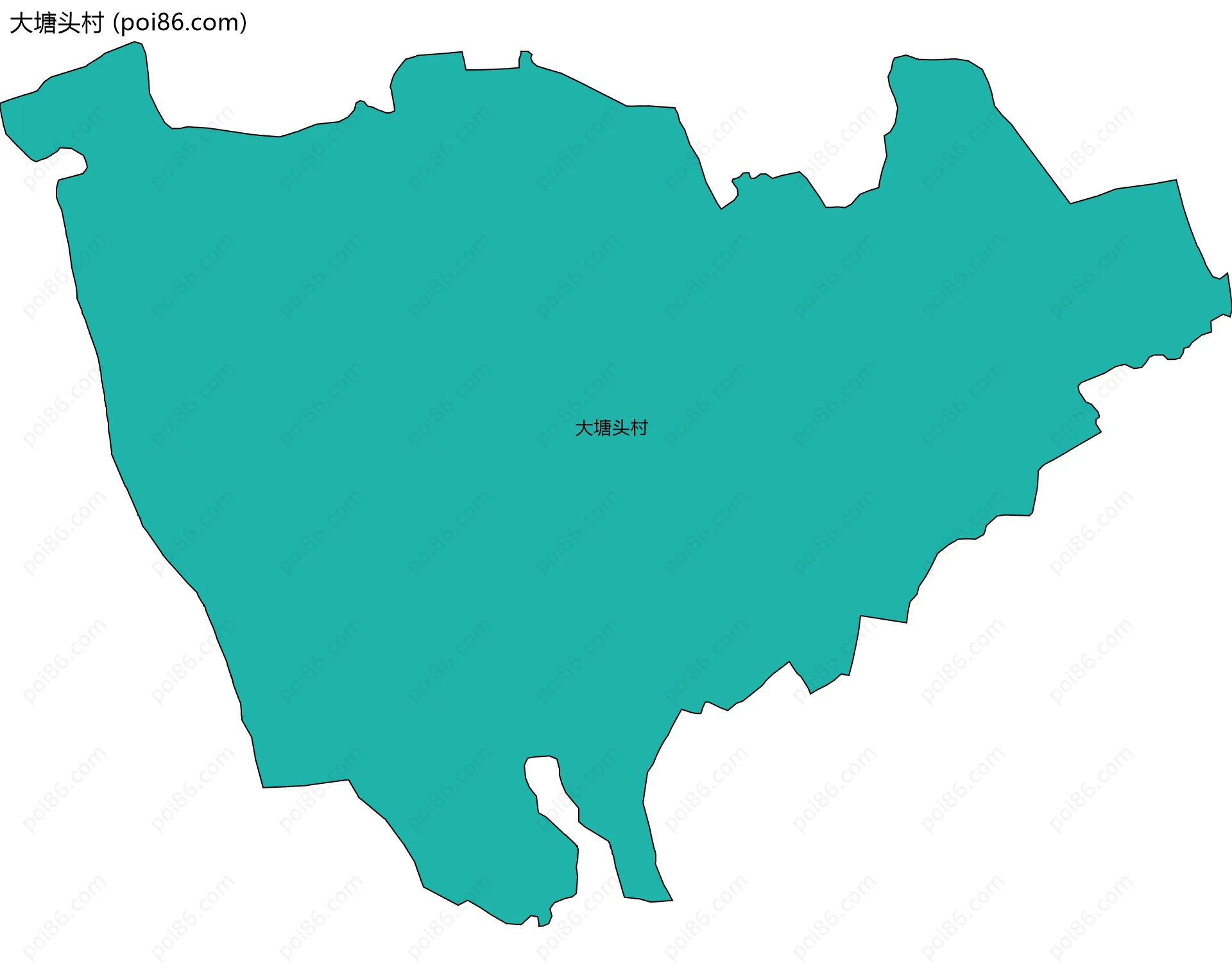 大塘头村边界地图