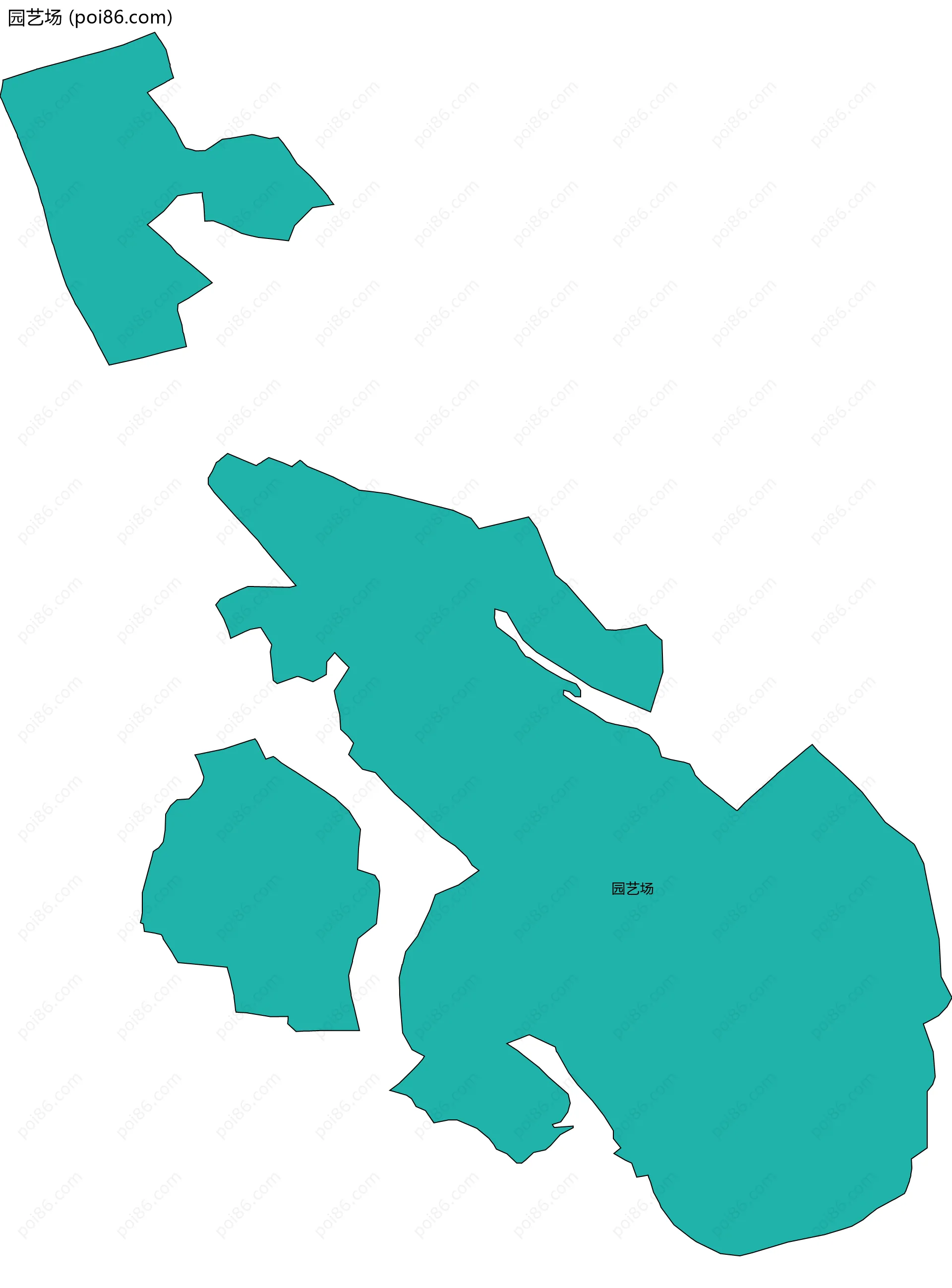 园艺场边界地图