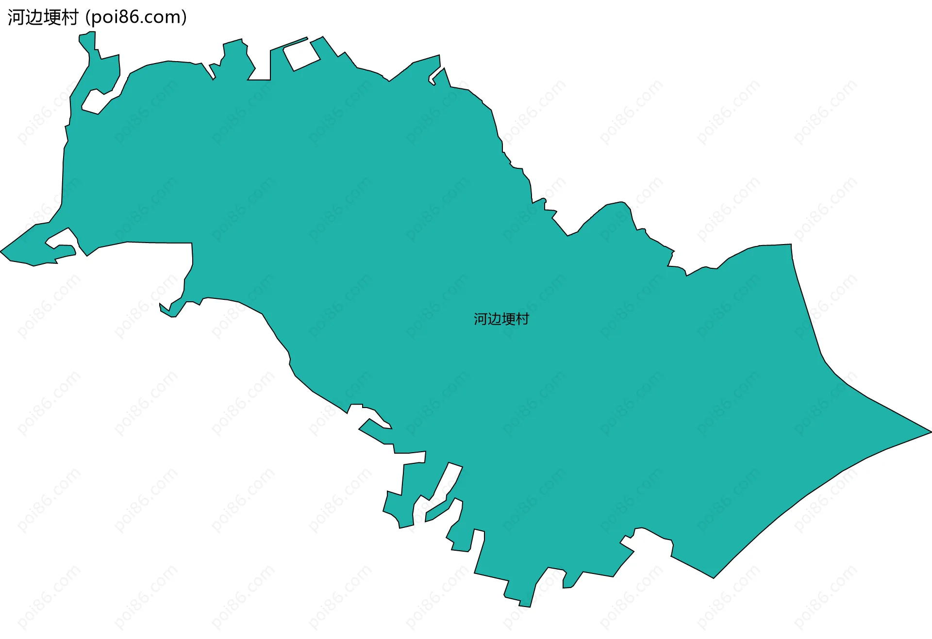 河边埂村边界地图