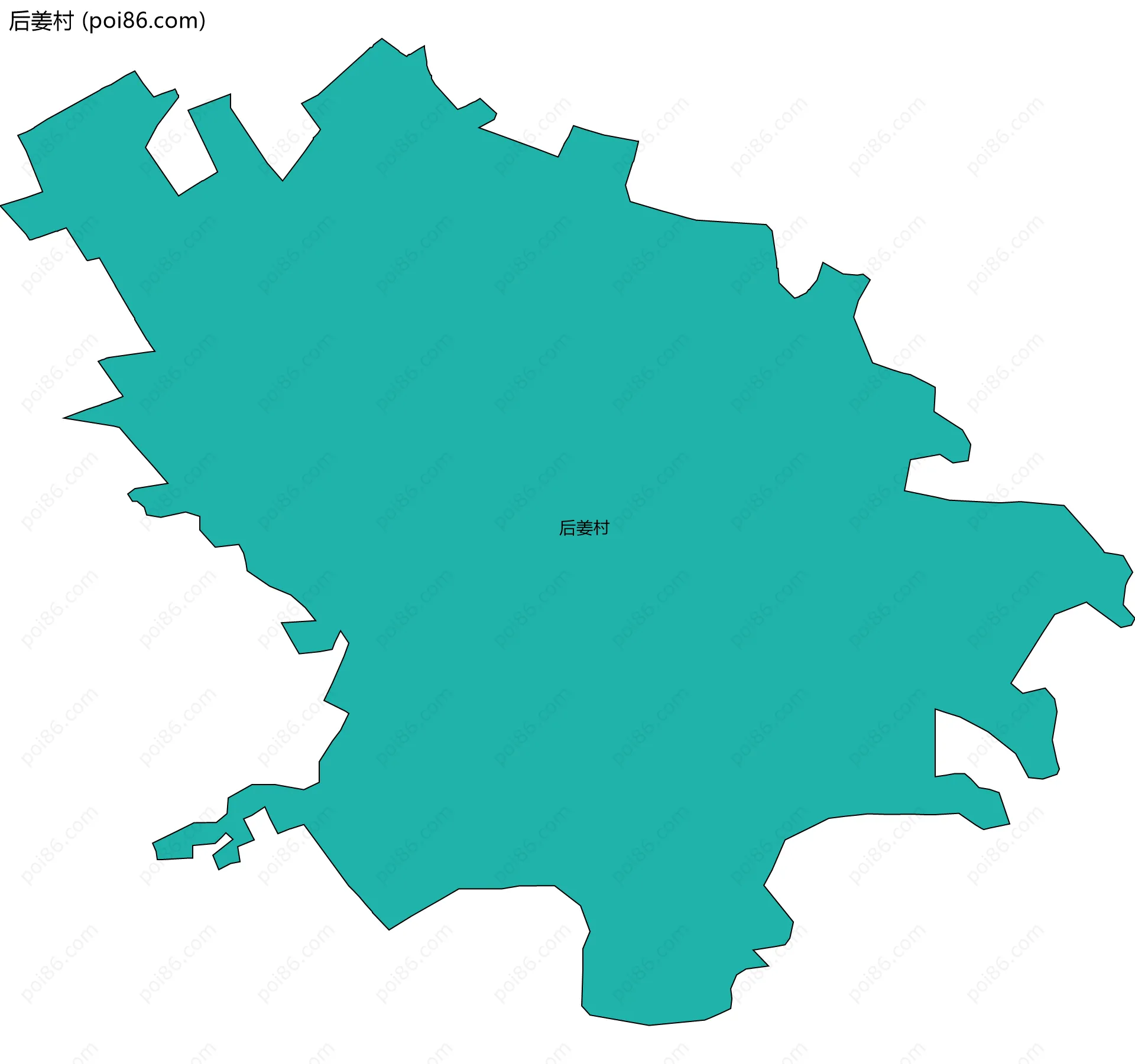 后姜村边界地图