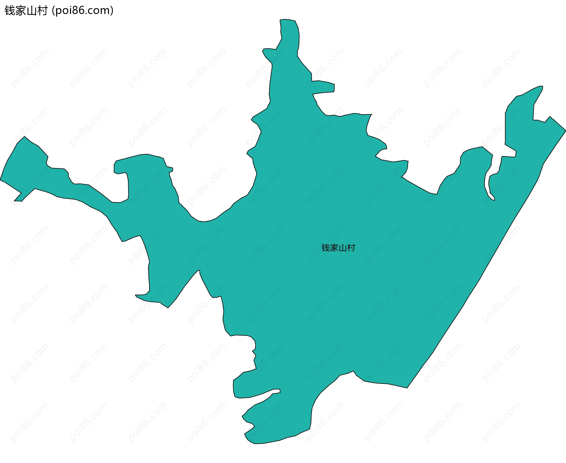 钱家山村边界地图