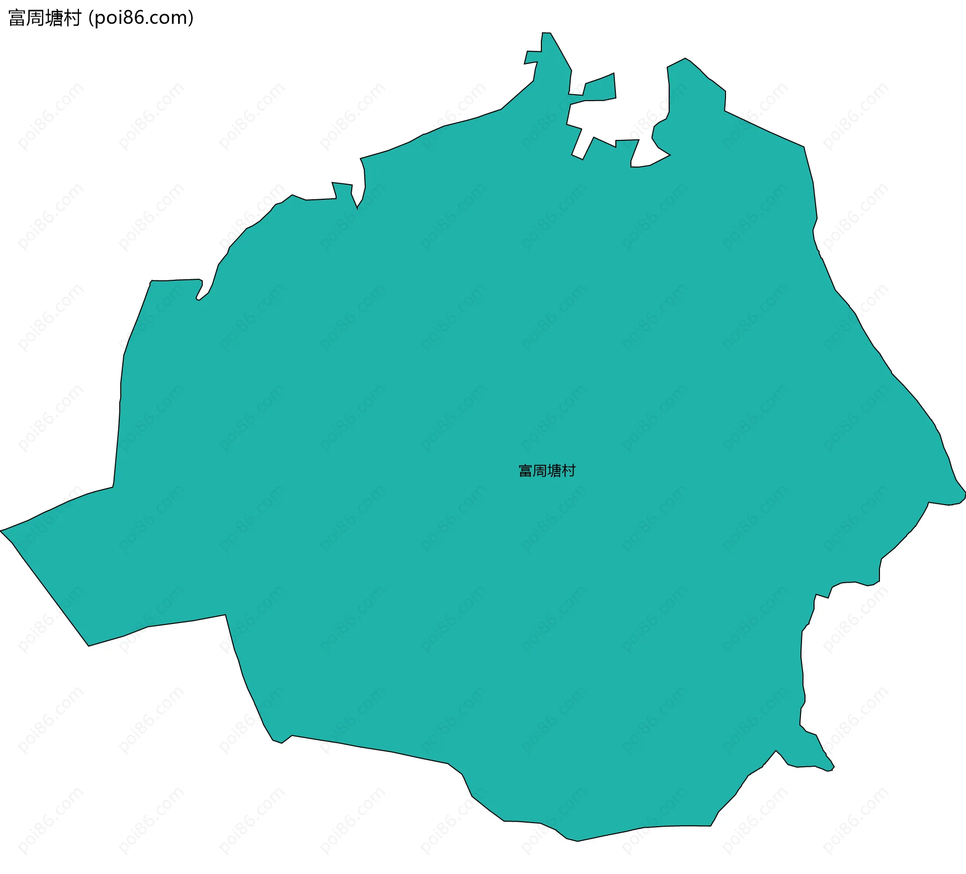 富周塘村边界地图