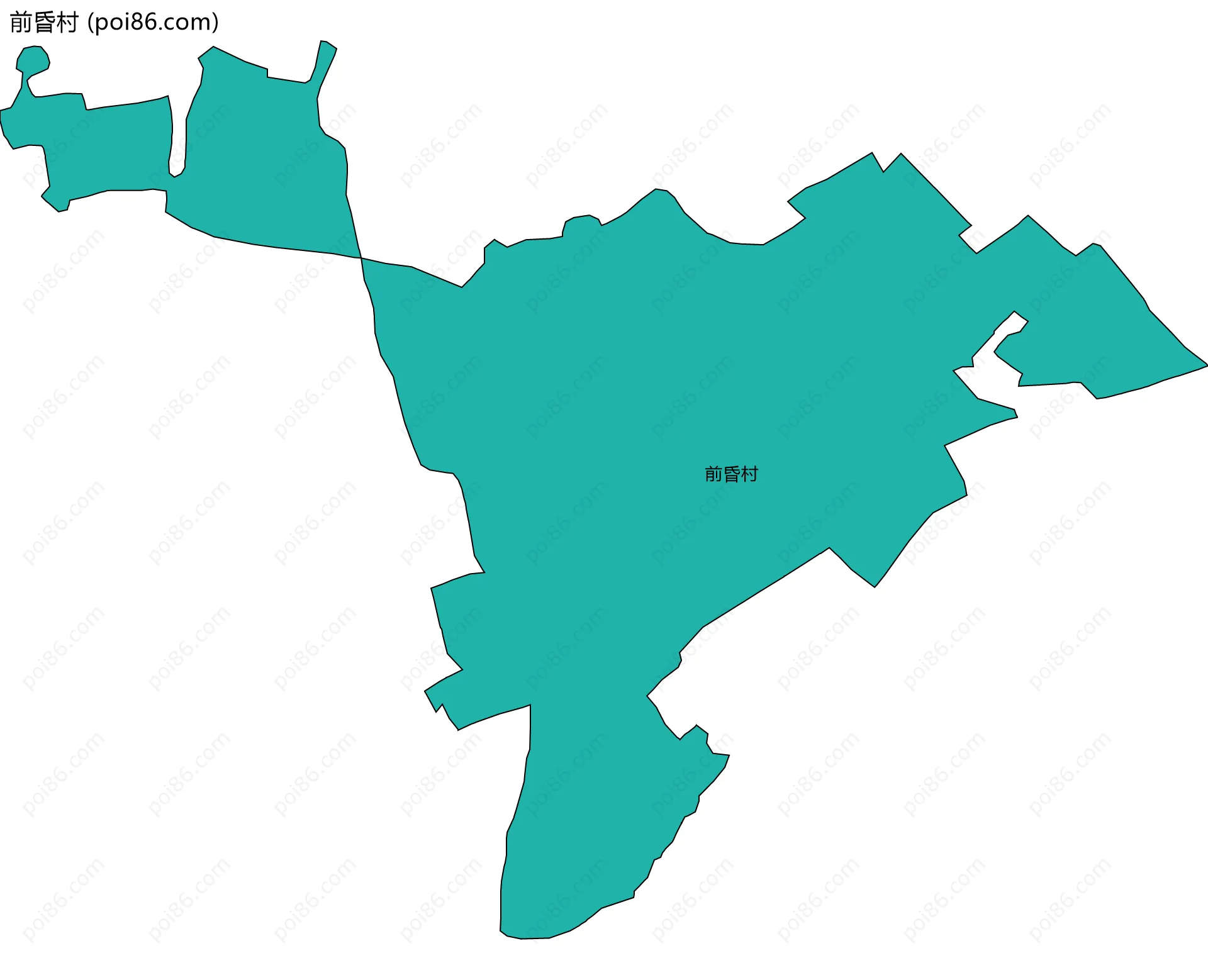 前昏村边界地图