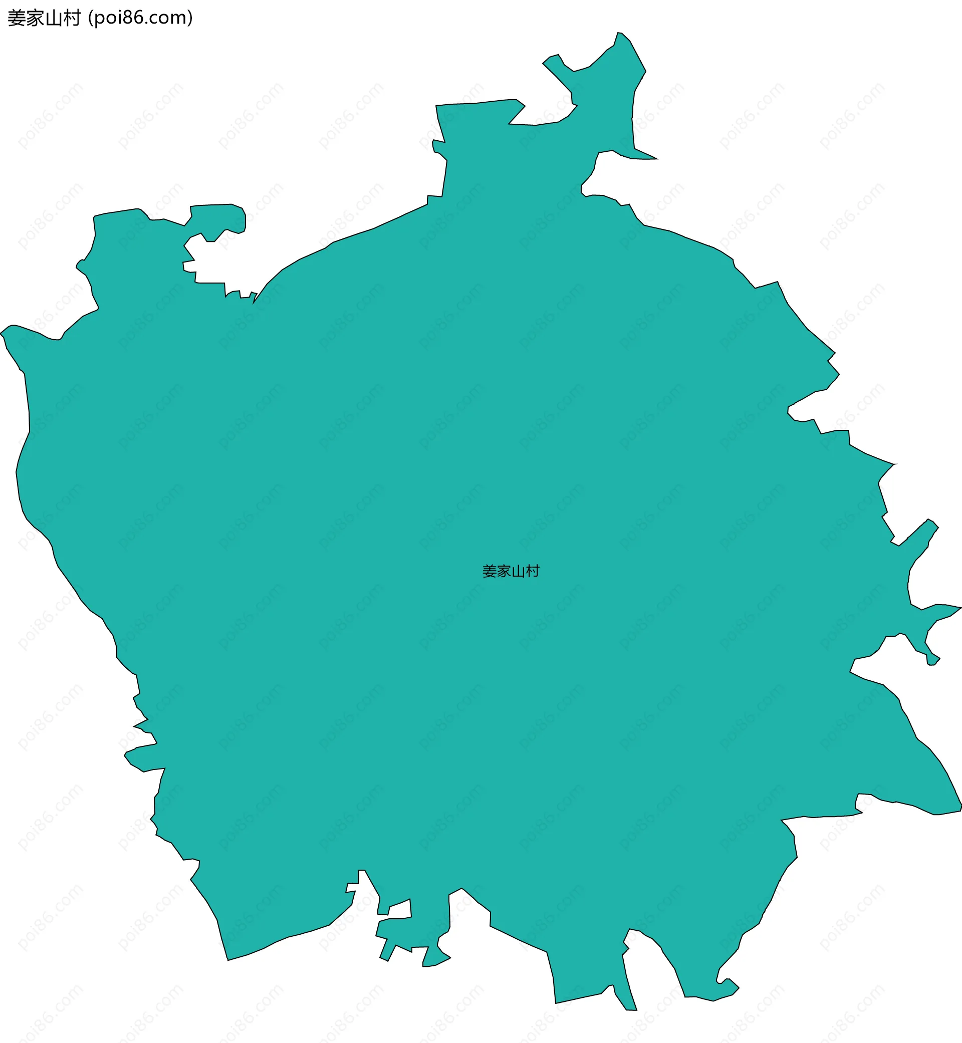 姜家山村边界地图