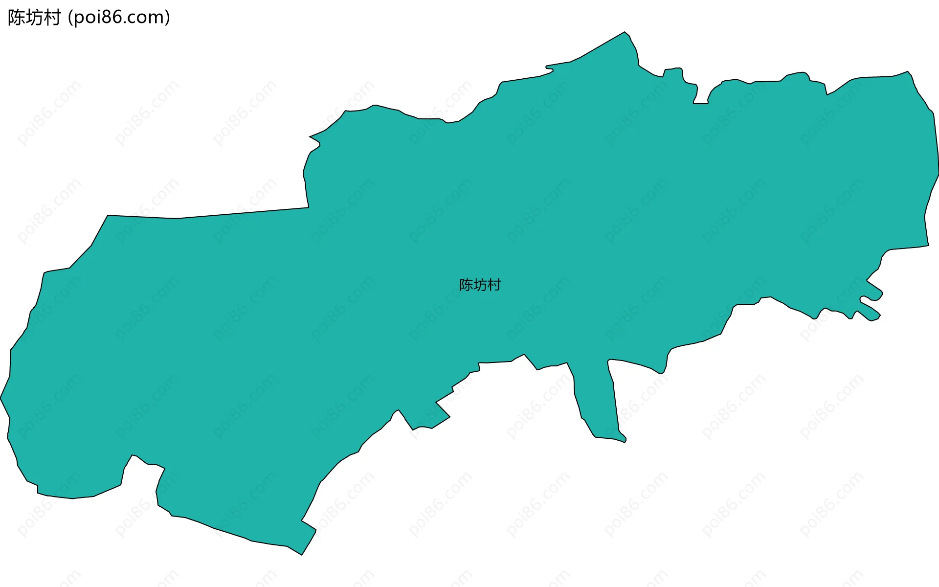 陈坊村边界地图