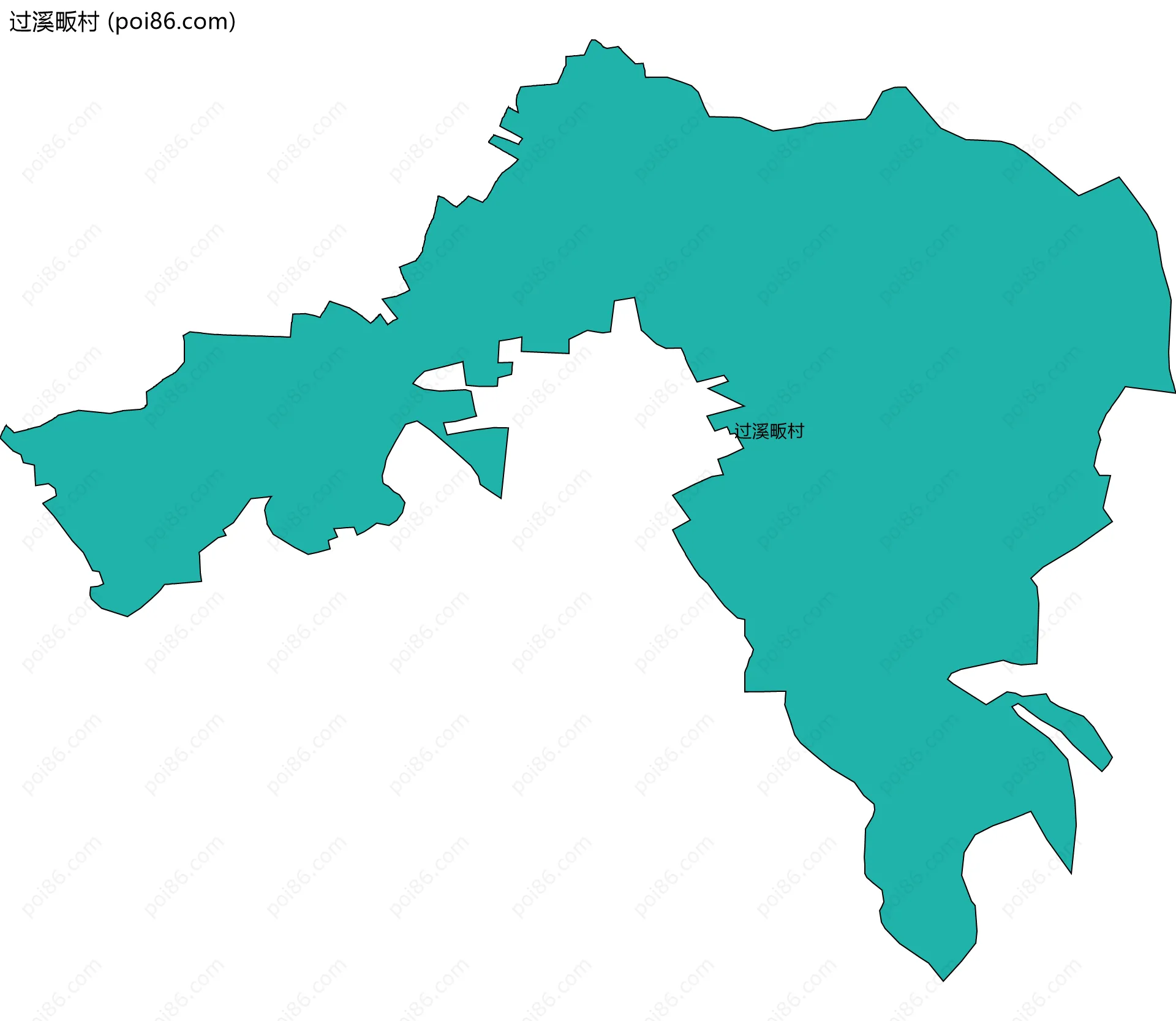 过溪畈村边界地图